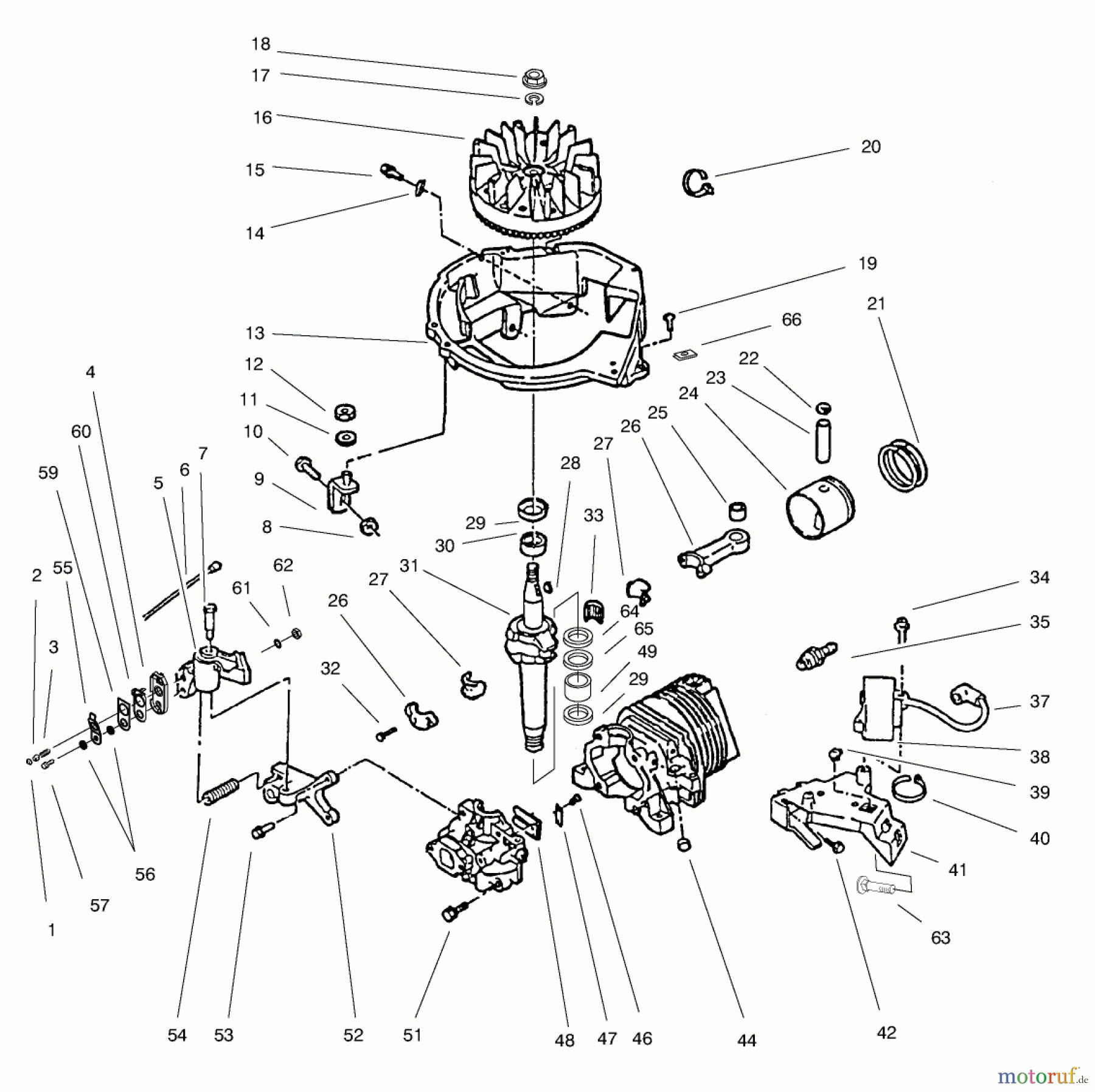  Rasenmäher 22240 - Toro Side Discharge Mower (SN: 7900001 - 7999999) (1997) ENGINE ASSEMBLY