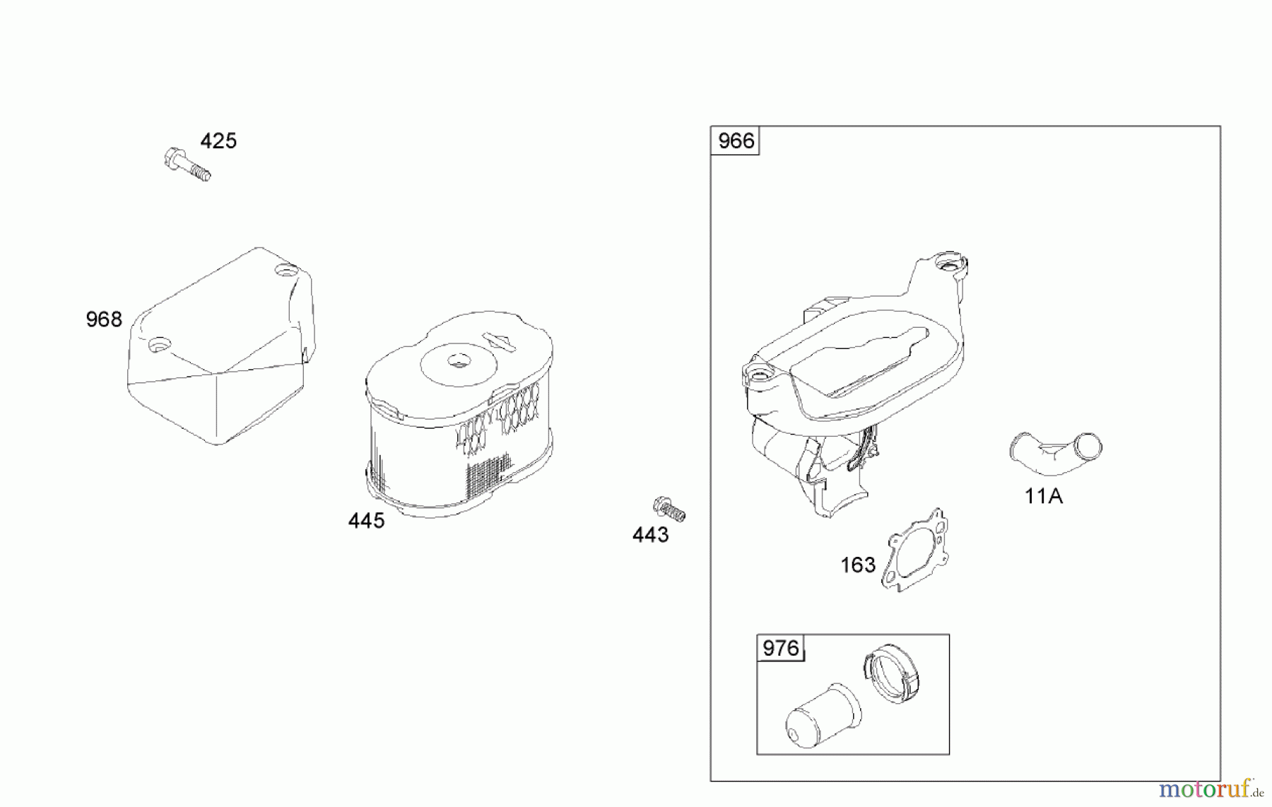  Rasenmäher 22242 - Toro Commercial Side-Discharge Lawnmower (SN: 250000001 - 250999999) (2005) AIR CLEANER ASSEMBLY BRIGGS AND STRATTON 12W802-1701-B1