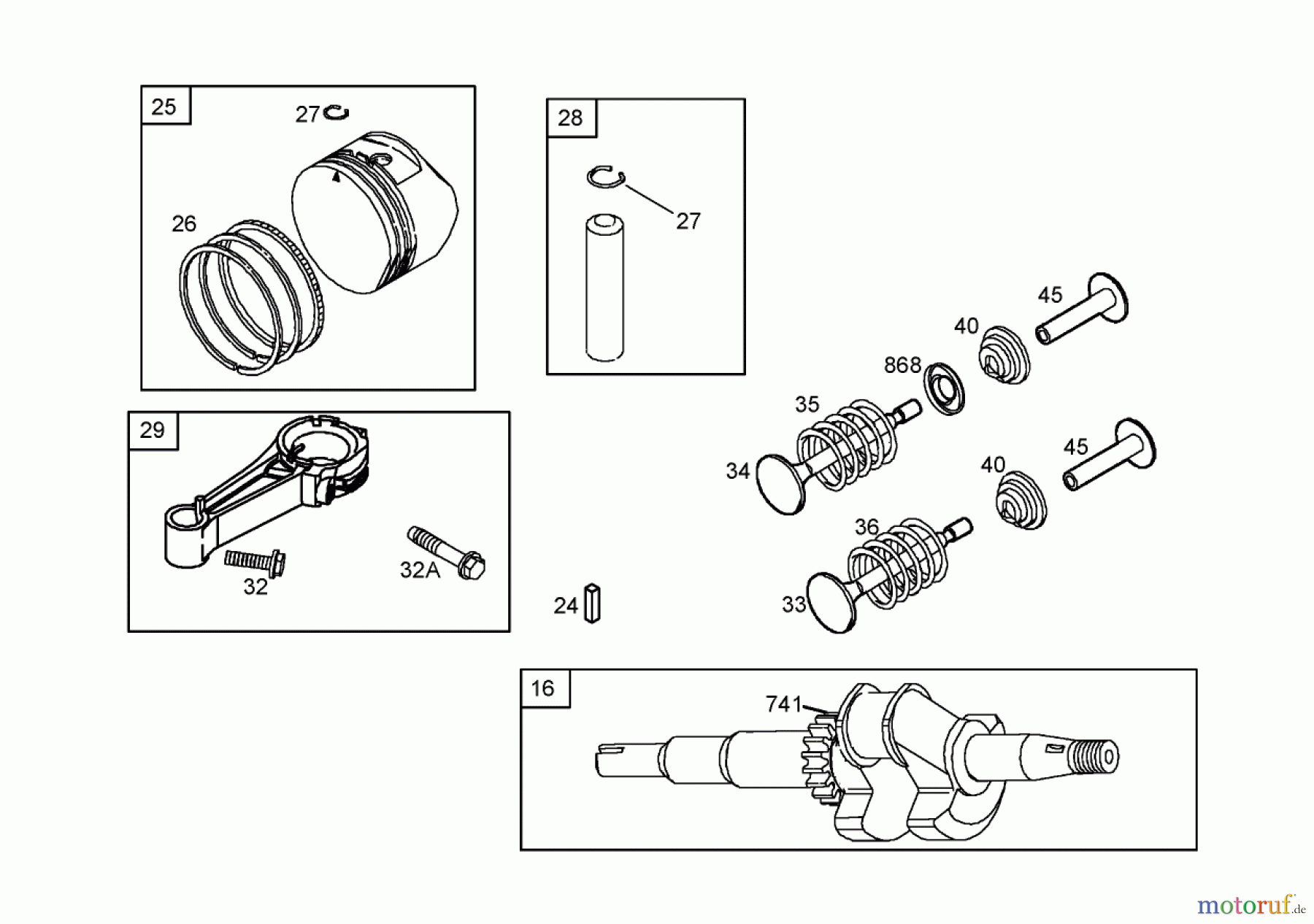  Rasenmäher 22242 - Toro Commercial Side-Discharge Lawnmower (SN: 250000001 - 250999999) (2005) CRANKSHAFT ASSEMBLY BRIGGS AND STRATTON 12W802-1701-B1