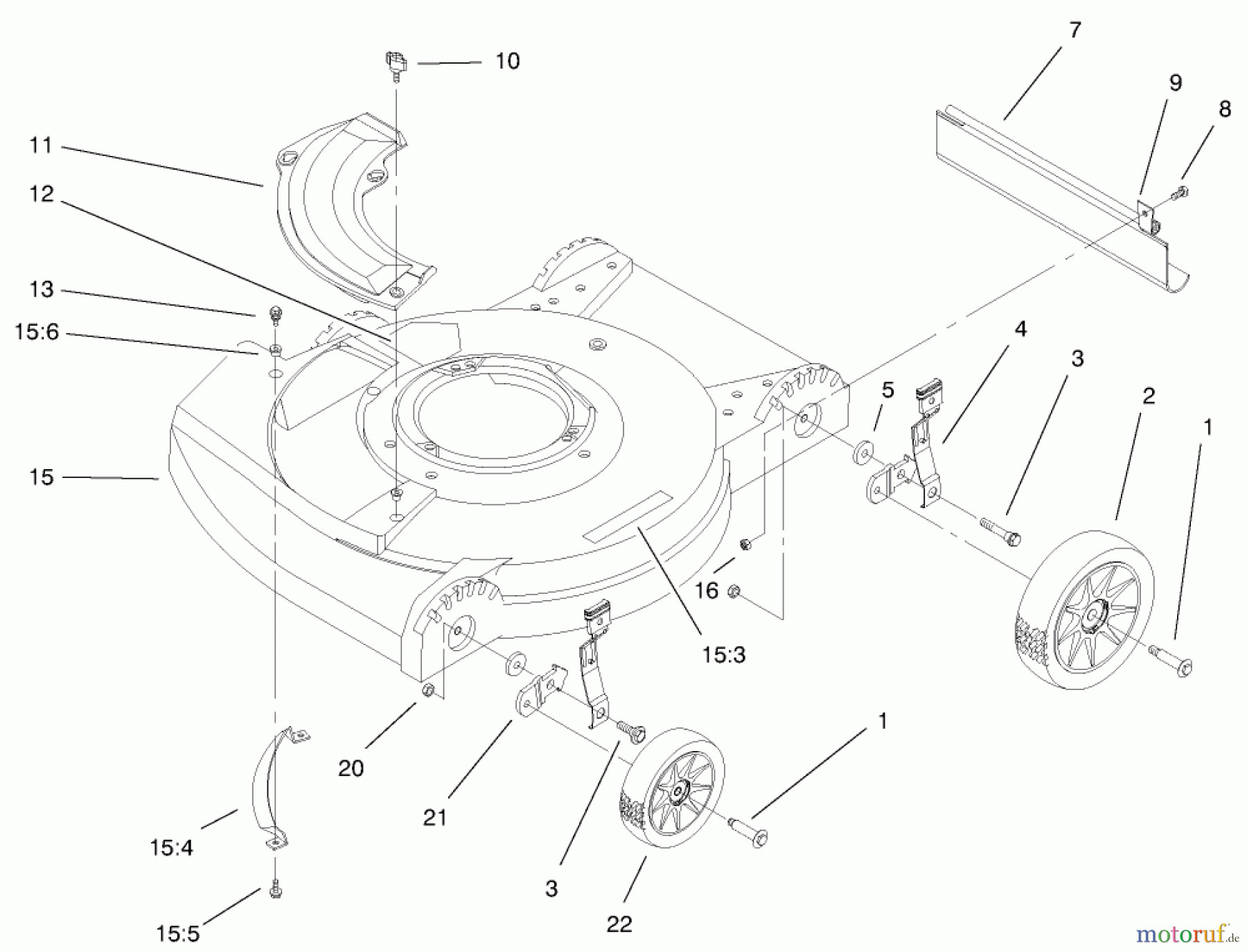  Rasenmäher 22260 - Toro Side Discharge Mower (SN: 230000001 - 230999999) (2003) HOUSING ASSEMBLY