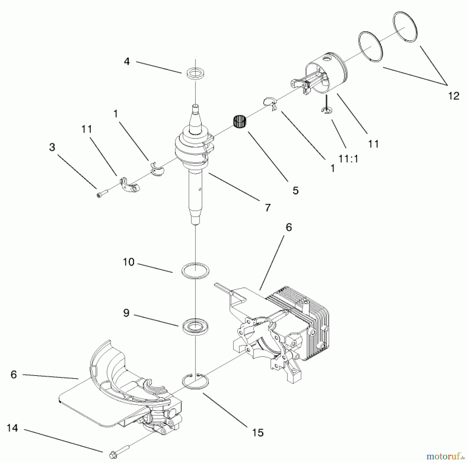  Rasenmäher 22260 - Toro Side Discharge Mower (SN: 210000001 - 210999999) (2001) SHORT BLOCK ASSEMBLY