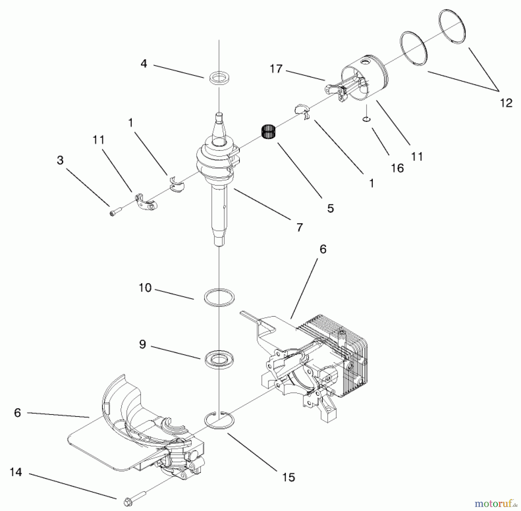  Rasenmäher 22260 - Toro Side Discharge Mower (SN: 89000001 - 89999999) (1998) SHORT BLOCK ASSEMBLY