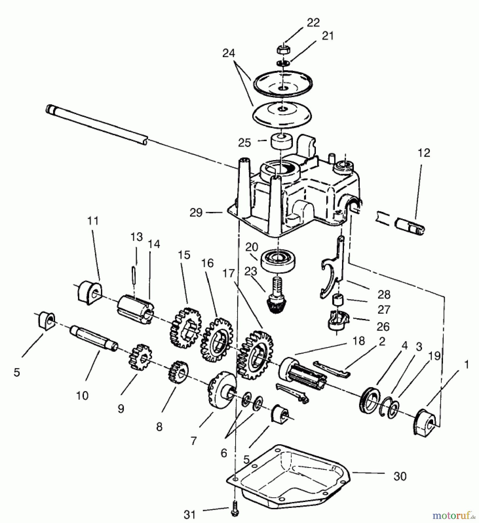  Rasenmäher 22261 - Toro Side Discharge Mower (SN: 230000001 - 230999999) (2003) AXLE ASSEMBLY NO. 92-7869