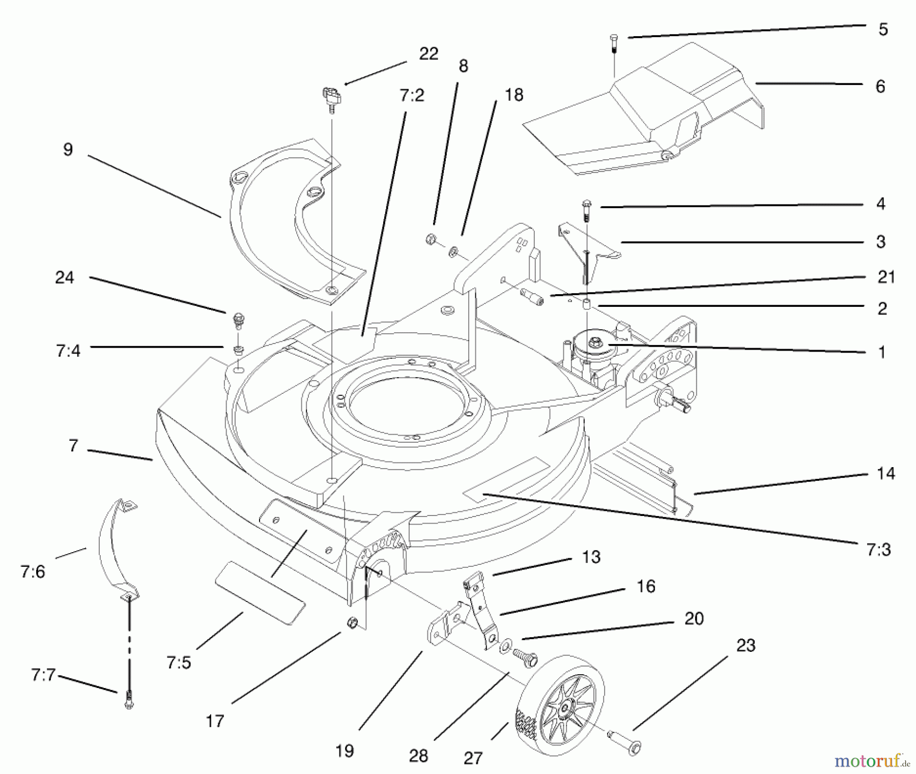  Rasenmäher 22261 - Toro Side Discharge Mower (SN: 230000001 - 230999999) (2003) HOUSING ASSEMBLY