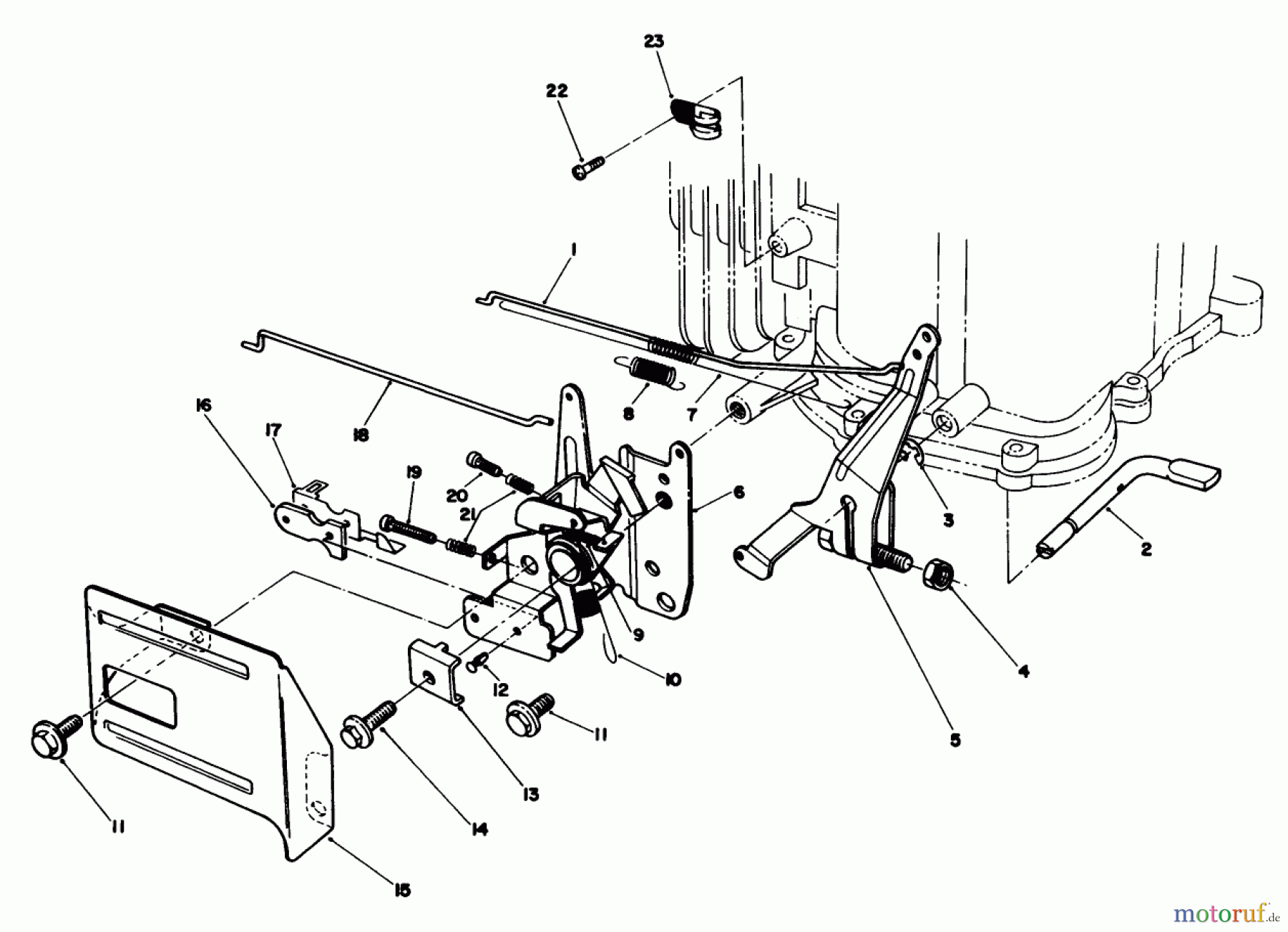  Rasenmäher 22621 - Toro Walk-Behind Mower (SN: 7000001 - 7999999) (1987) GOVERNOR ASSEMBLY