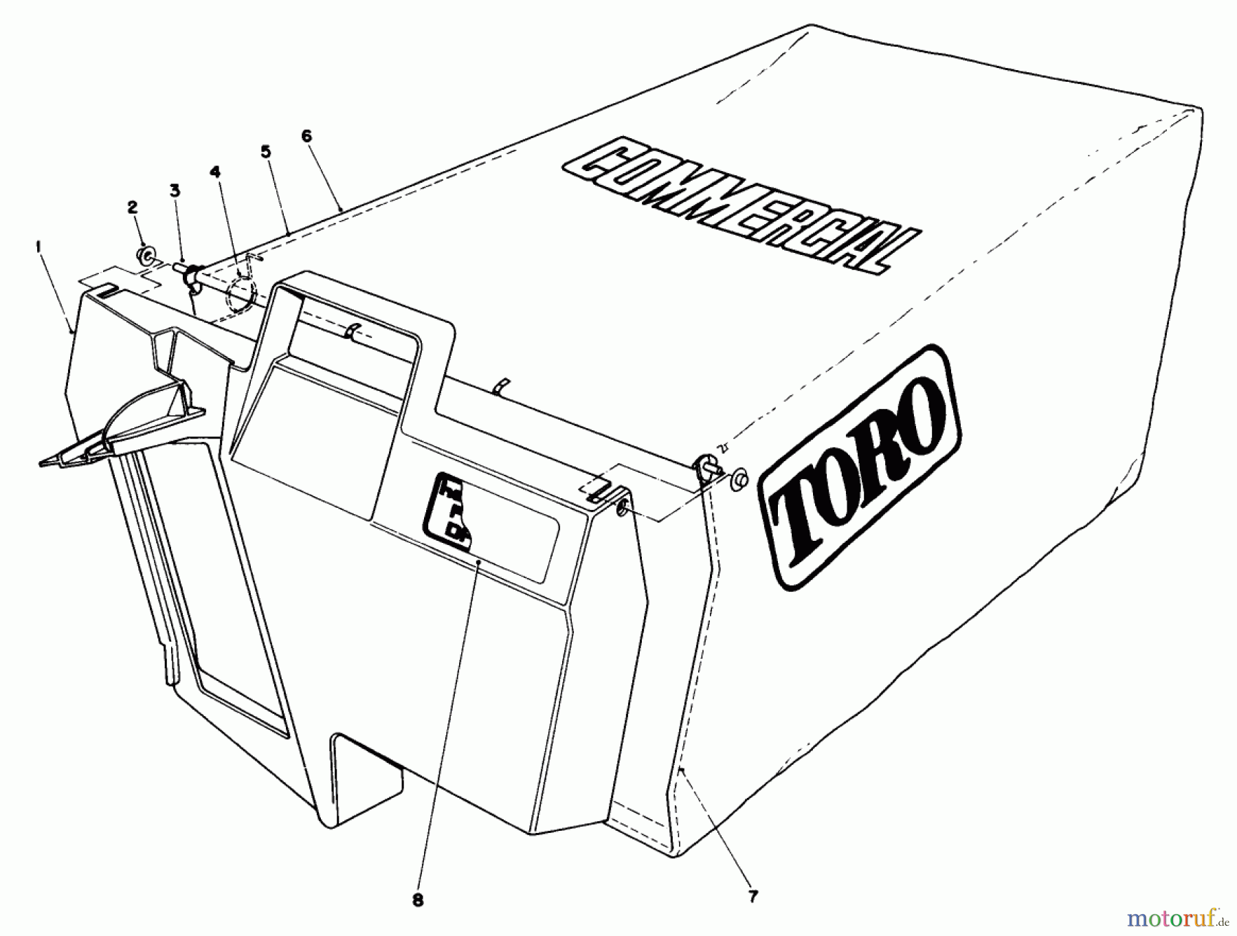  Rasenmäher 22621 - Toro Walk-Behind Mower (SN: 7000001 - 7999999) (1987) GRASS BAG ASSEMBLY NO. 11-5609