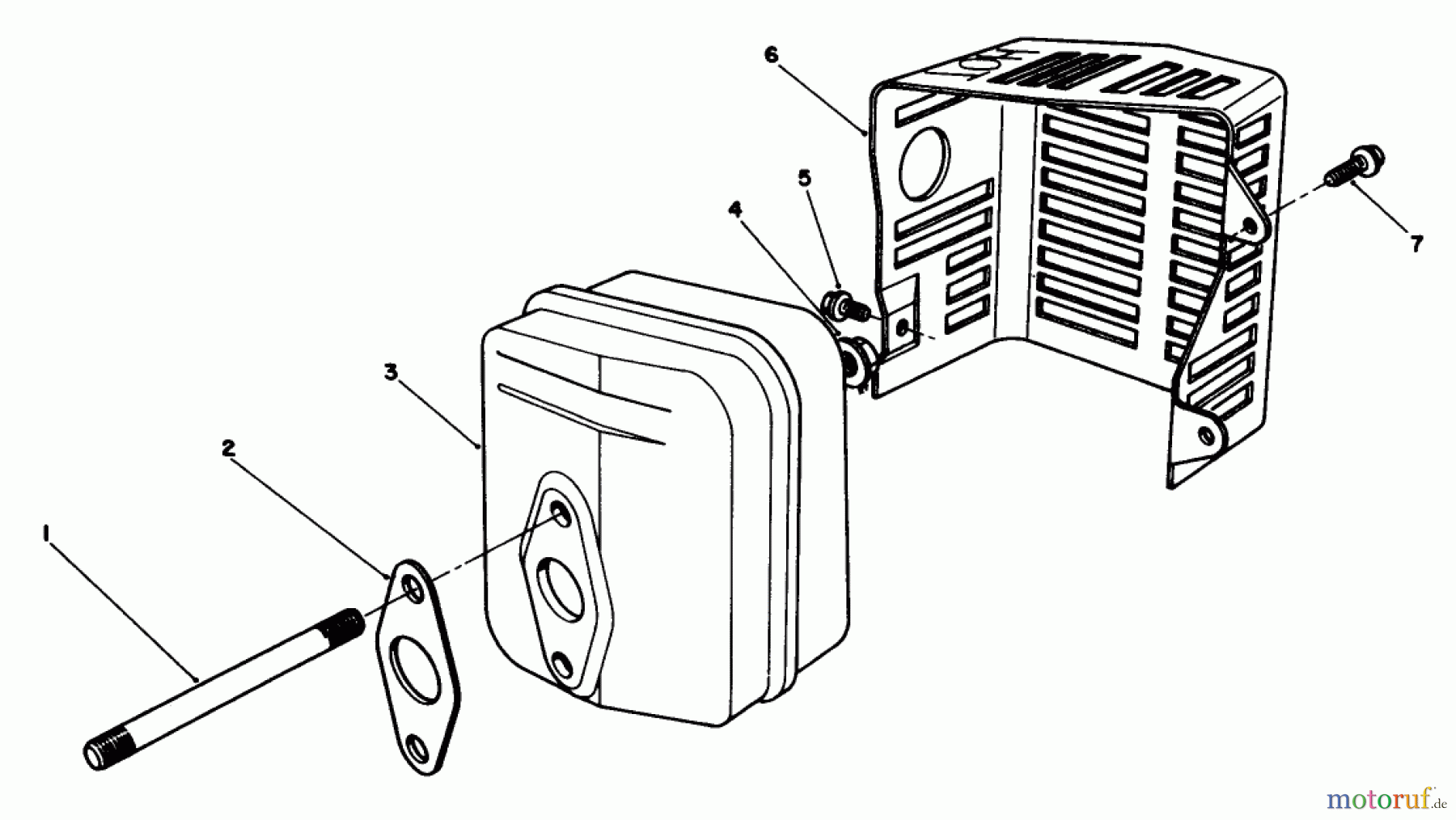  Rasenmäher 22621 - Toro Walk-Behind Mower (SN: 7000001 - 7999999) (1987) MUFFLER ASSEMBLY