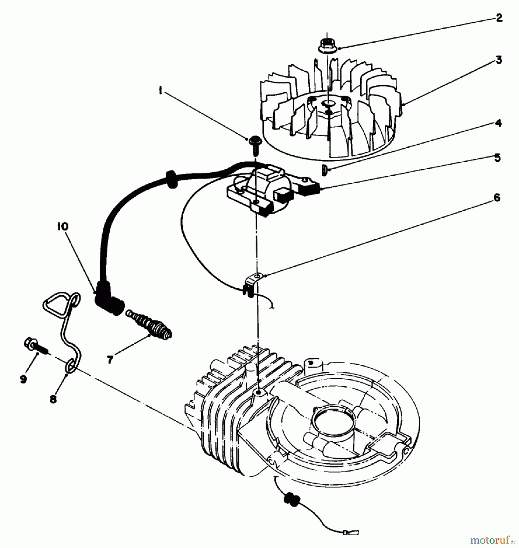  Rasenmäher 22580 - Toro Walk-Behind Mower (SN: 0000001 - 0999999) (1990) IGNITION ASSEMBLY (MODEL NO. 47PK9-3)