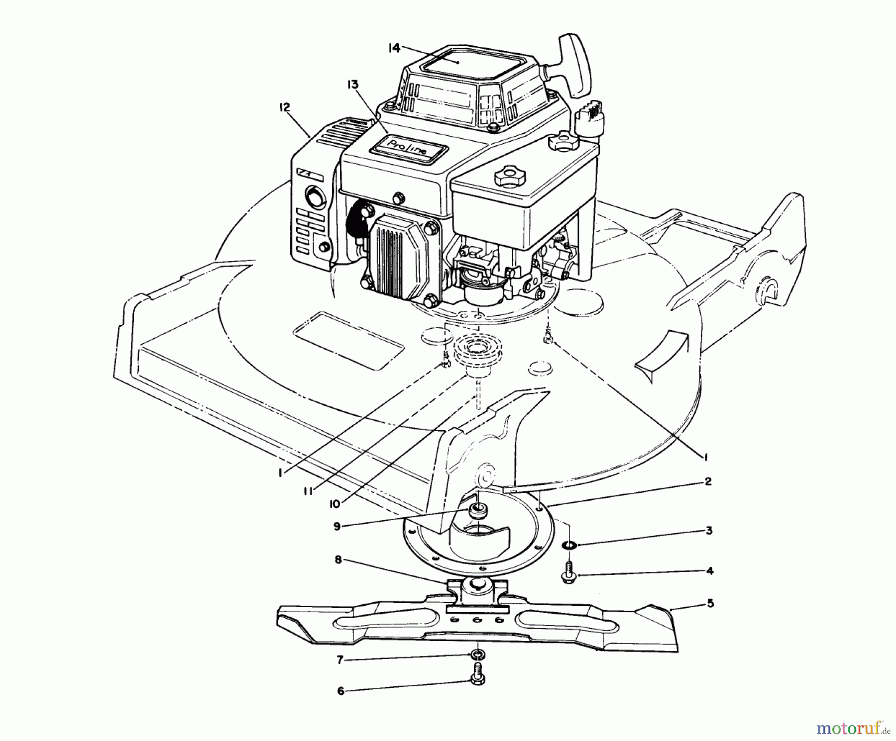  Rasenmäher 22621 - Toro Walk-Behind Mower (SN: 0000001 - 0999999) (1990) ENGINE ASSEMBLY