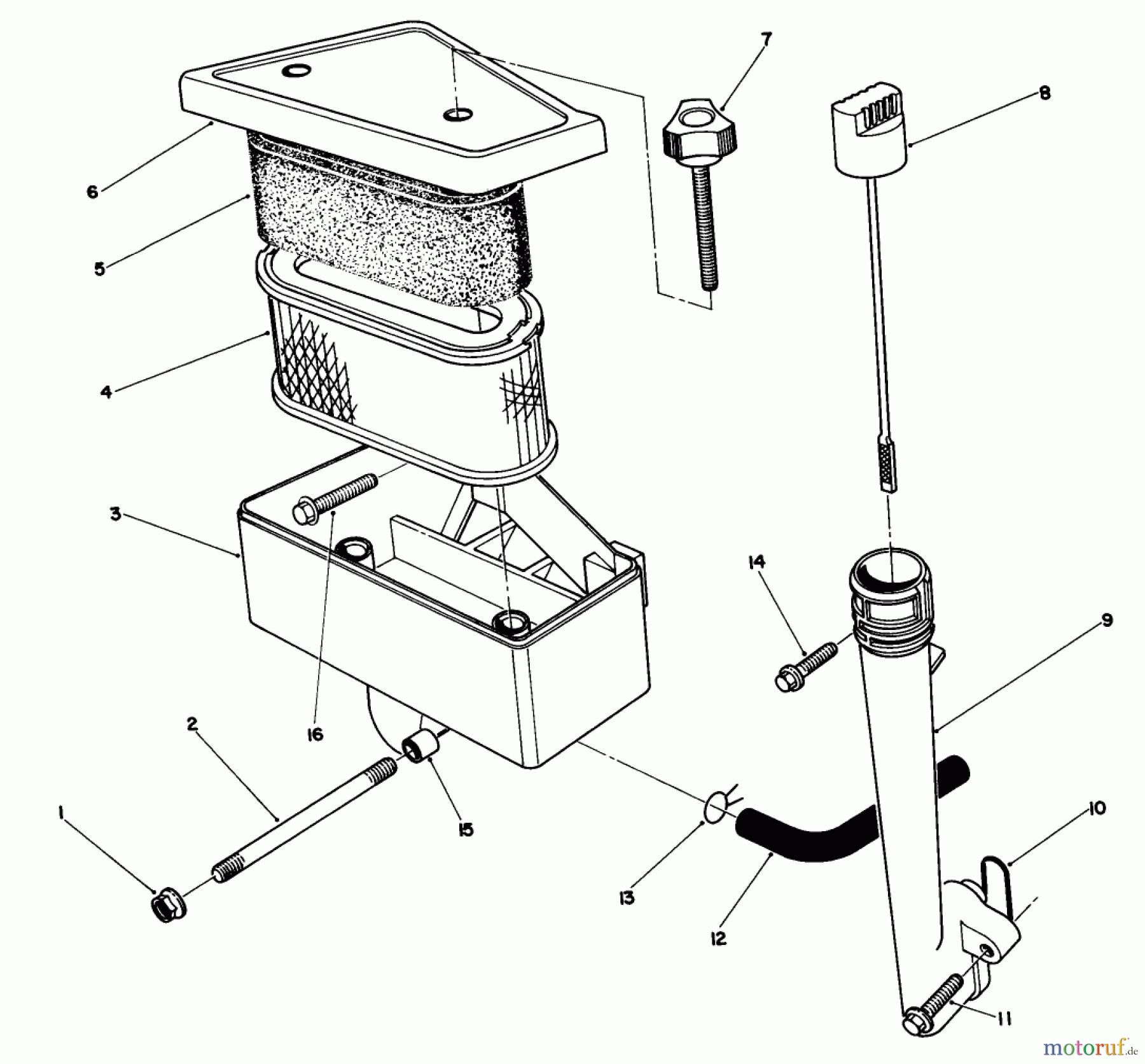  Rasenmäher 22622 - Toro Walk-Behind Mower (SN: 2000001 - 2999999) (1992) AIR CLEANER (ENGINE MODEL NO. VML0-4)