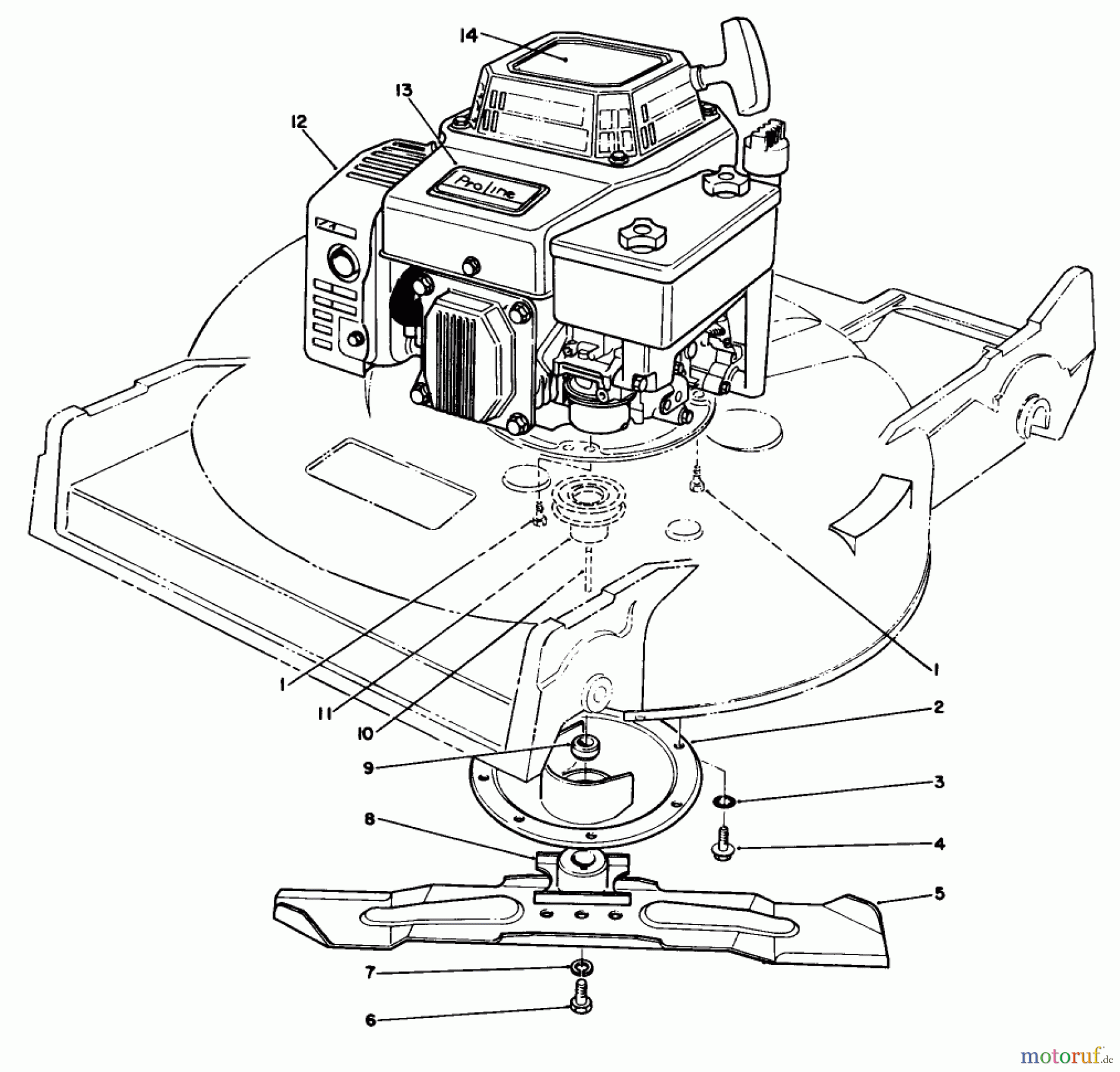  Rasenmäher 22621 - Toro Walk-Behind Mower (SN: 1000001 - 1999999) (1991) ENGINE ASSEMBLY