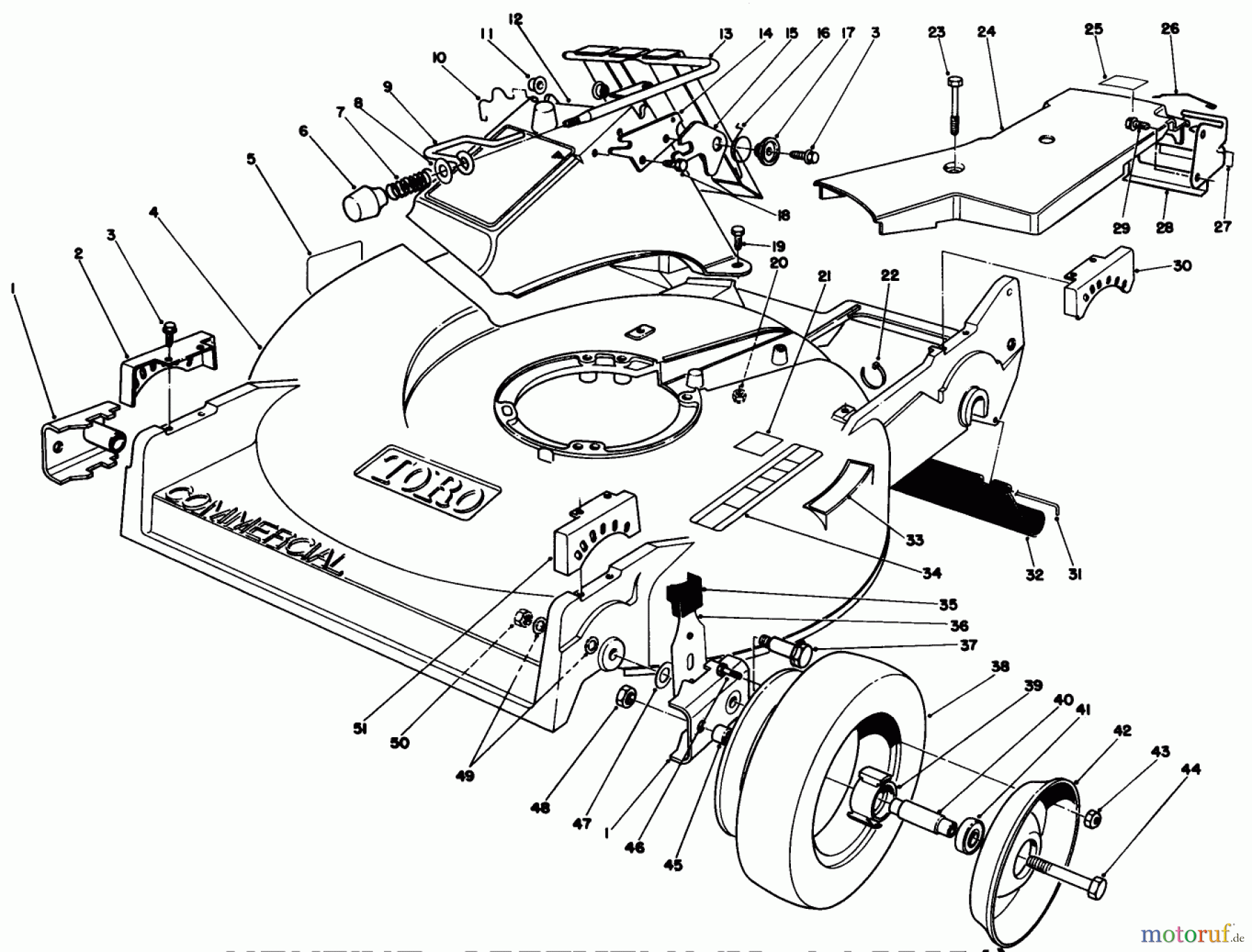  Rasenmäher 22622 - Toro Walk-Behind Mower (SN: 2000001 - 2999999) (1992) HOUSING ASSEMBLY (MODEL 22621)