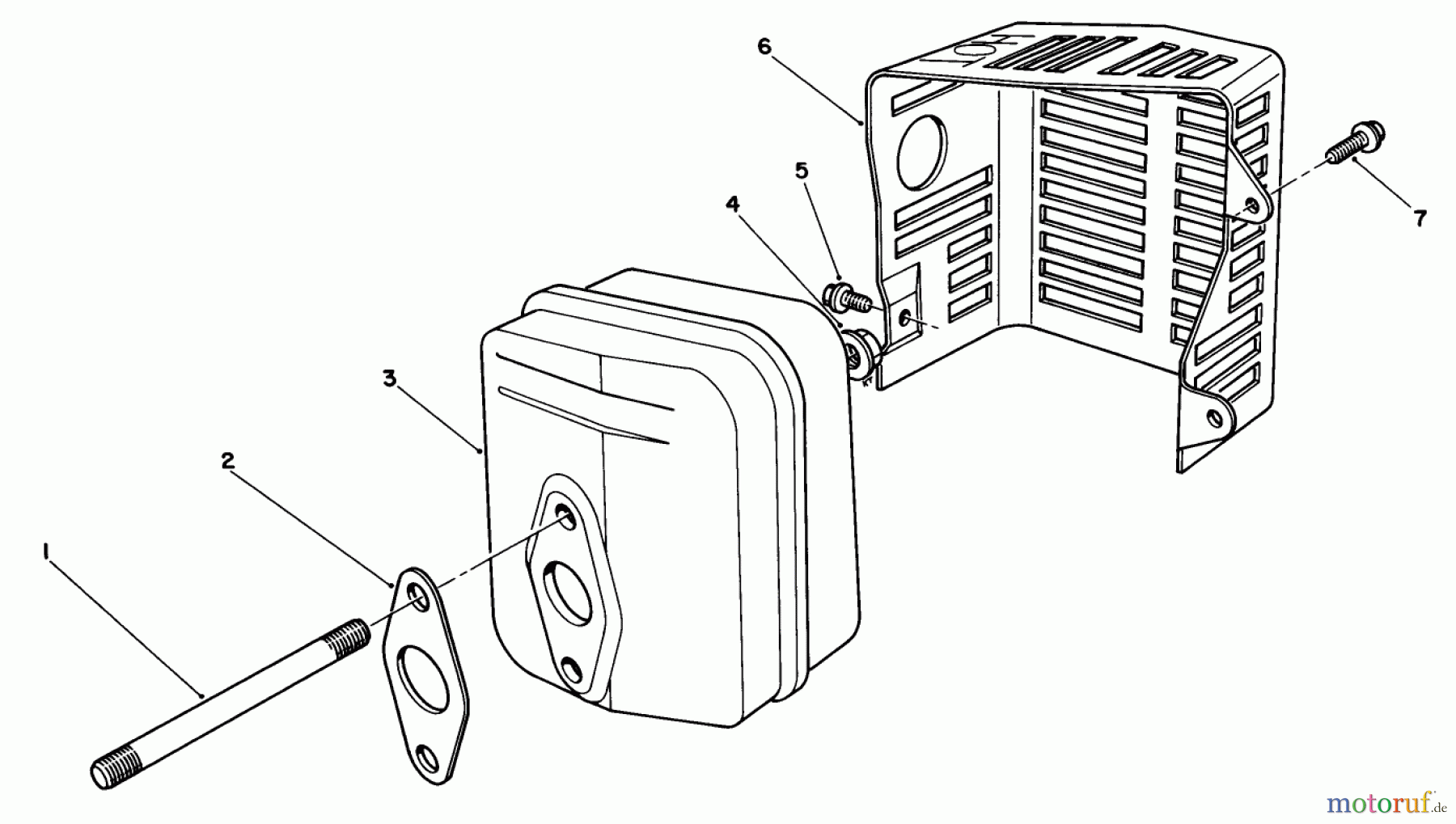  Rasenmäher 22622 - Toro Walk-Behind Mower (SN: 2000001 - 2999999) (1992) MUFFLER ASSEMBLY (ENGINE MODEL NO. VML0-4)