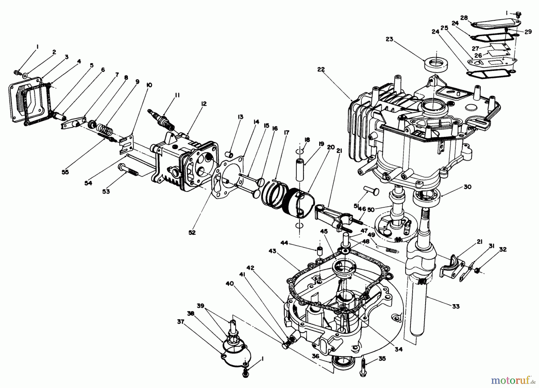  Rasenmäher 22621 - Toro Walk-Behind Mower (SN: 8000001 - 8999999) (1988) ENGINE ASSEMBLY MODEL NO. VMH-7 #2