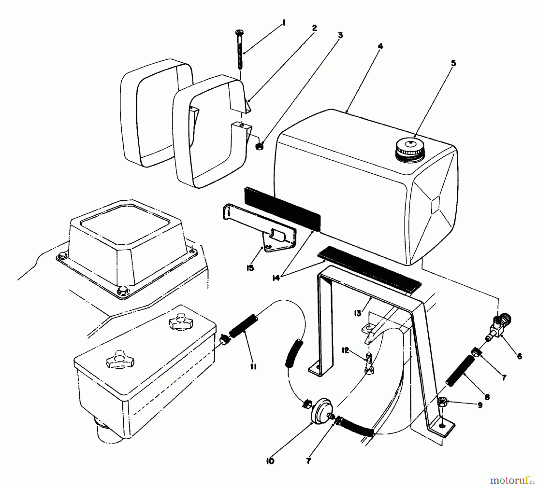  Rasenmäher 22621C - Toro Walk-Behind Mower (SN: 9000001 - 9999999) (1989) GAS TANK ASSEMBLY