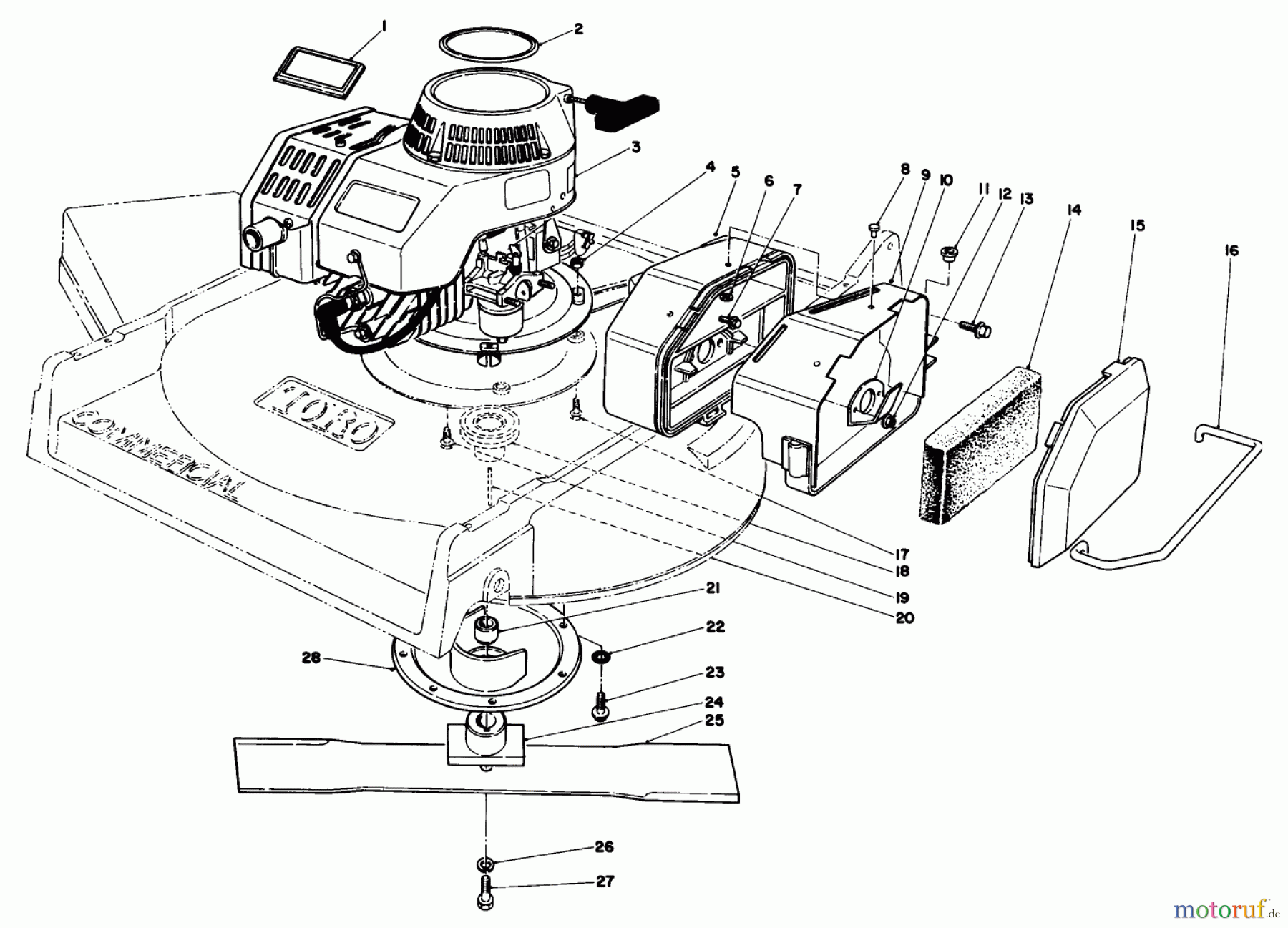  Rasenmäher 22700C - Toro Walk-Behind Mower (SN: 8000001 - 8999999) (1988) ENGINE ASSEMBLY