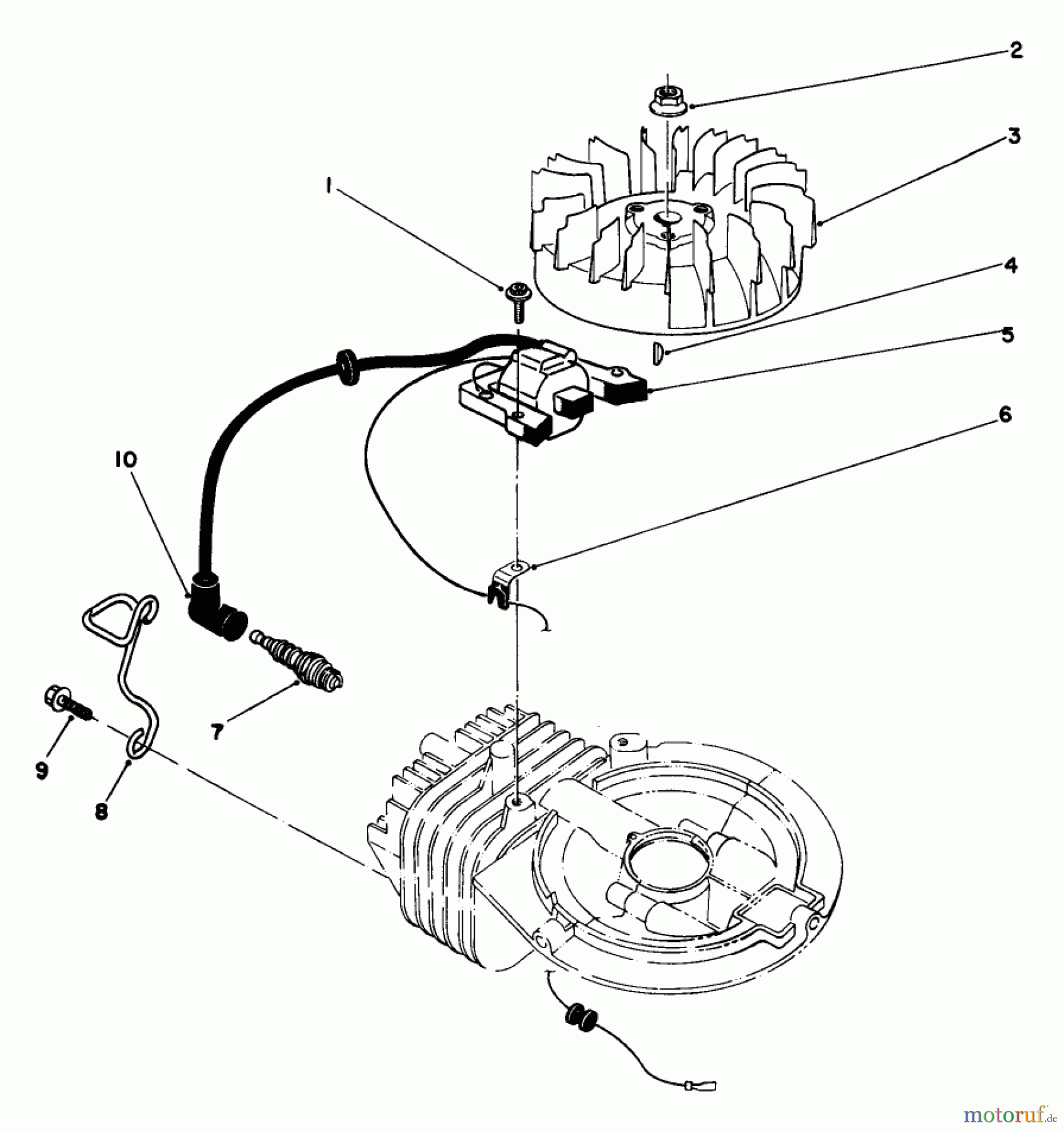  Rasenmäher 22700 - Toro Walk-Behind Mower (SN: 2000001 - 2999999) (1992) IGNITION ASSEMBLY (MODEL NO. 47PM1-3)