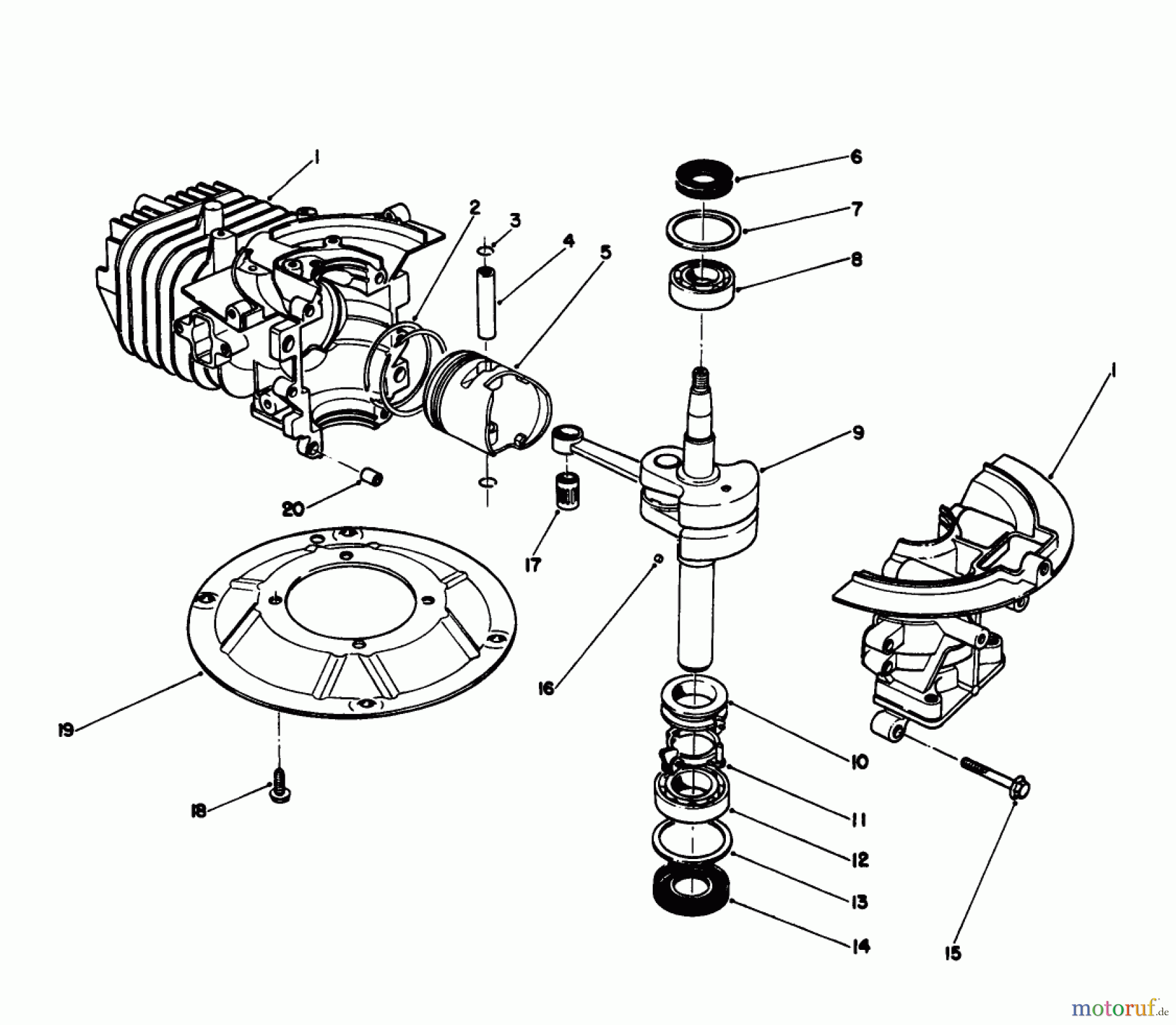  Rasenmäher 22700B - Toro Walk-Behind Mower (SN: 39000001 - 39999999) (1993) CRANKSHAFT ASSEMBLY (MODEL NO. 47PN2-3)