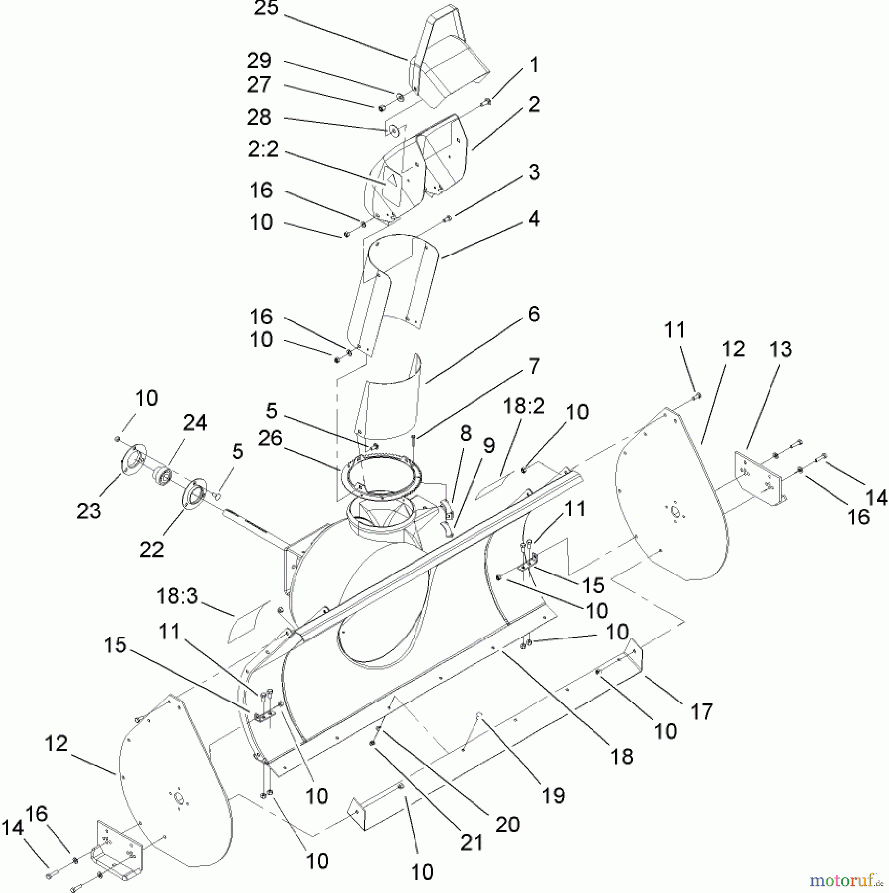  Compact Utility Attachments 22456 - Toro Snowthrower, Dingo Compact Utility Loader (SN: 240000001 - 240999999) (2004) DISCHARGE CHUTE ASSEMBLY