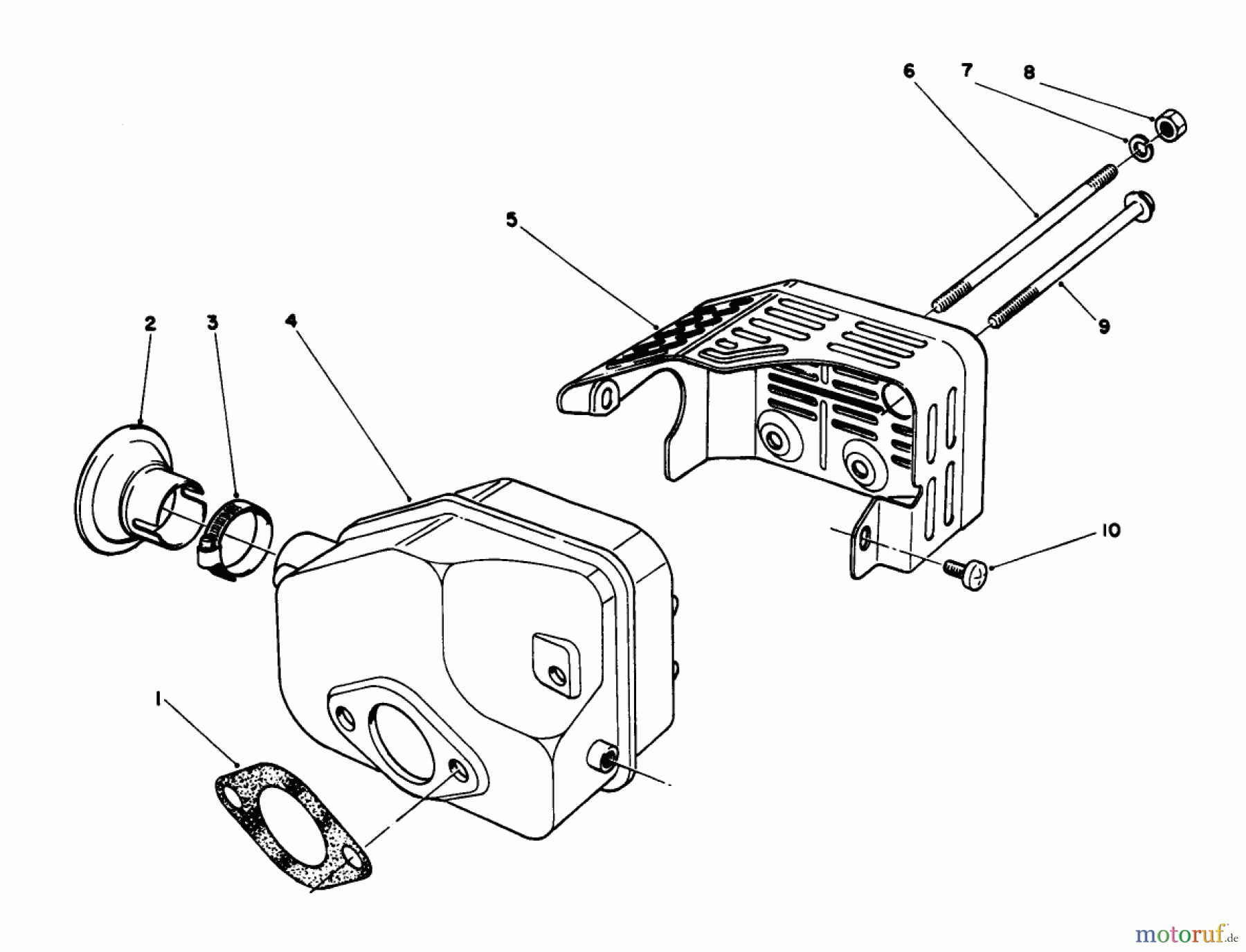  Rasenmäher 22700B - Toro Walk-Behind Mower (SN: 39000001 - 39999999) (1993) MUFFLER ASSEMBLY (MODEL NO. 47PN2-3)