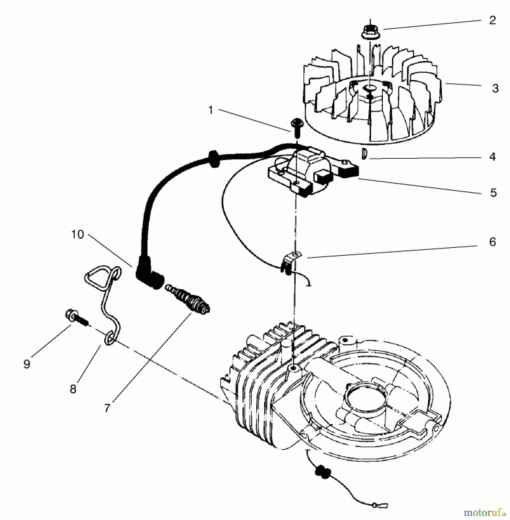  Rasenmäher 22701 - Toro Walk-Behind Mower (SN: 790000001 - 799999999) (1997) IGNITION ASSEMBLY (MODEL 47PT6-3)