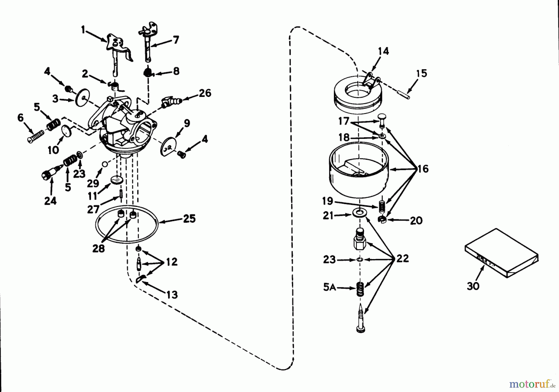  Rasenmäher 23100 - Toro Walk-Behind Mower (SN: 8000001 - 8999999) (1968) CARBURETOR NO. 631117