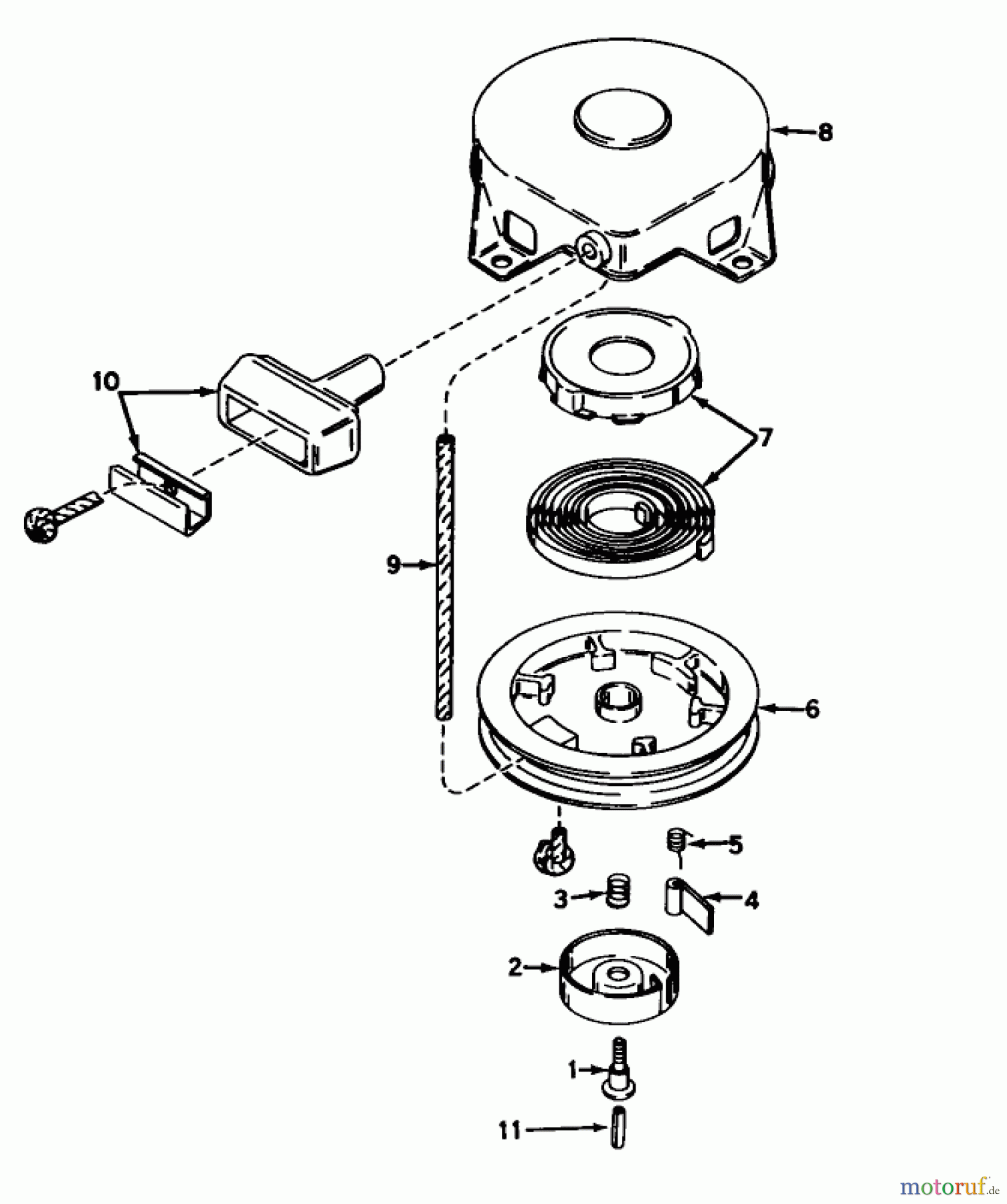  Rasenmäher 23100 - Toro Walk-Behind Mower (SN: 8000001 - 8999999) (1968) REWIND STARTERS NO. 590420