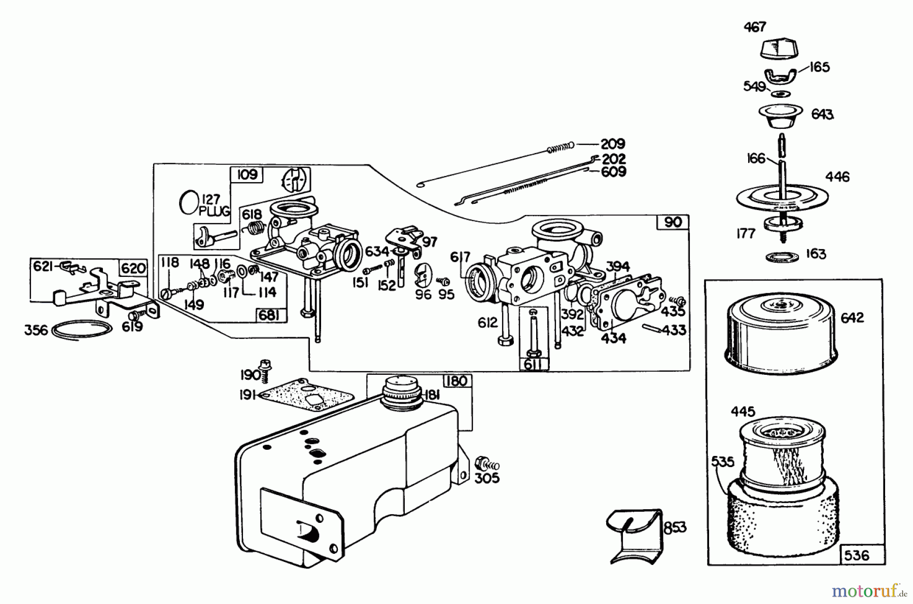  Rasenmäher 23022 - Toro Walk-Behind Mower (SN: 2000001 - 2999999) (1982) ENGINE BRIGGS & STRATTON MODEL 130902-0543-01 #1