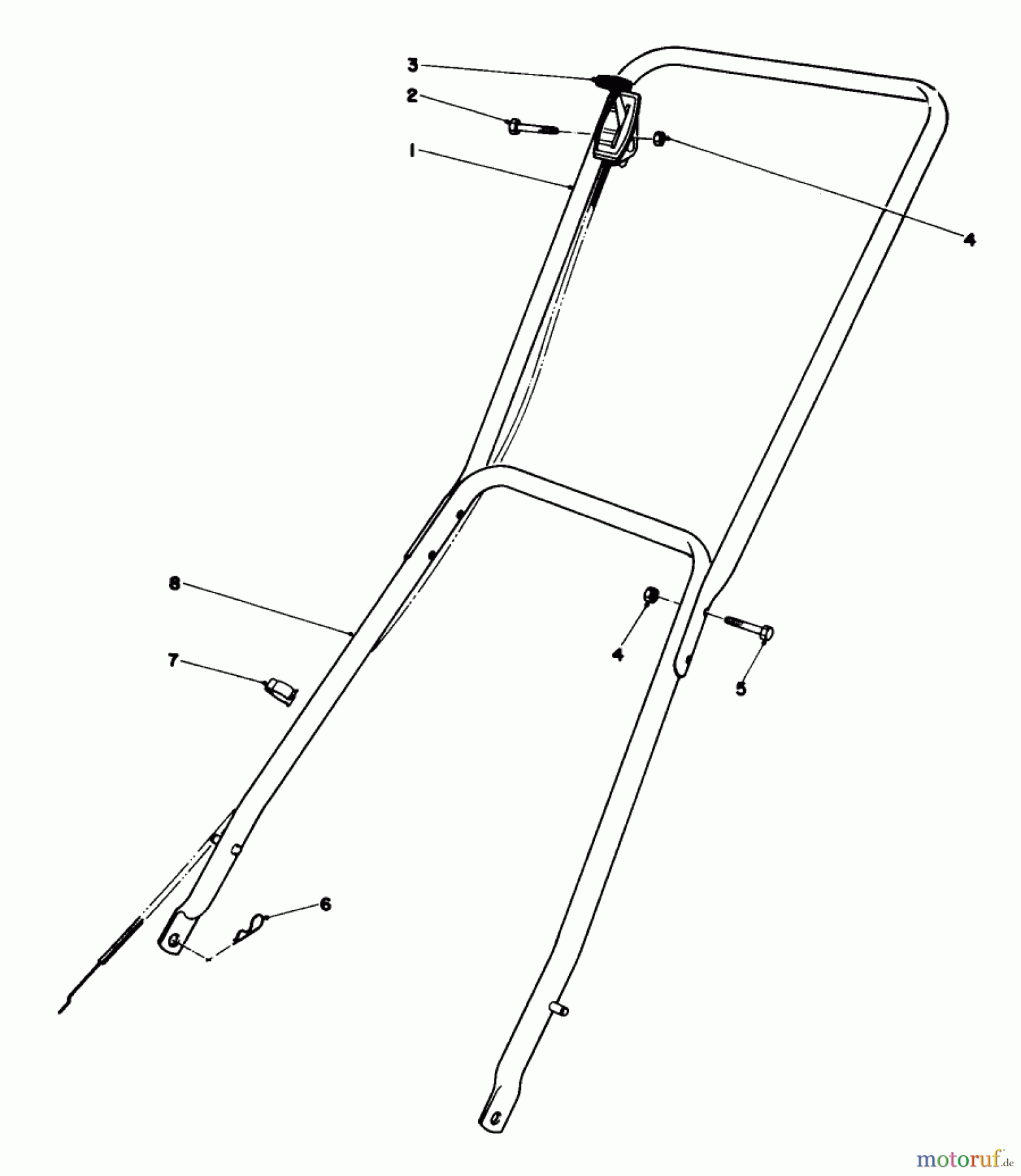  Rasenmäher 23022 - Toro Walk-Behind Mower (SN: 2000001 - 2999999) (1982) HANDLE ASSEMBLY