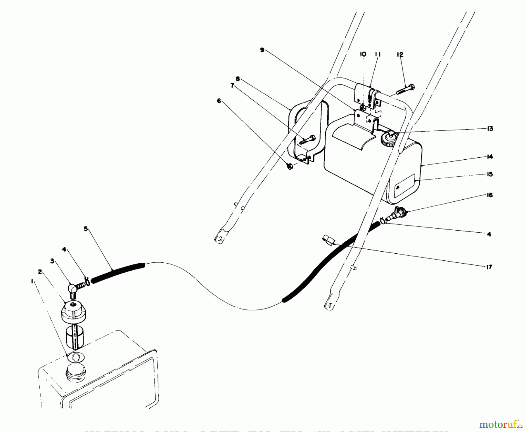  Rasenmäher 23022 - Toro Walk-Behind Mower (SN: 2000001 - 2999999) (1982) REMOTE FUEL TANK KIT NO. 28-5590 (OPTIONAL)