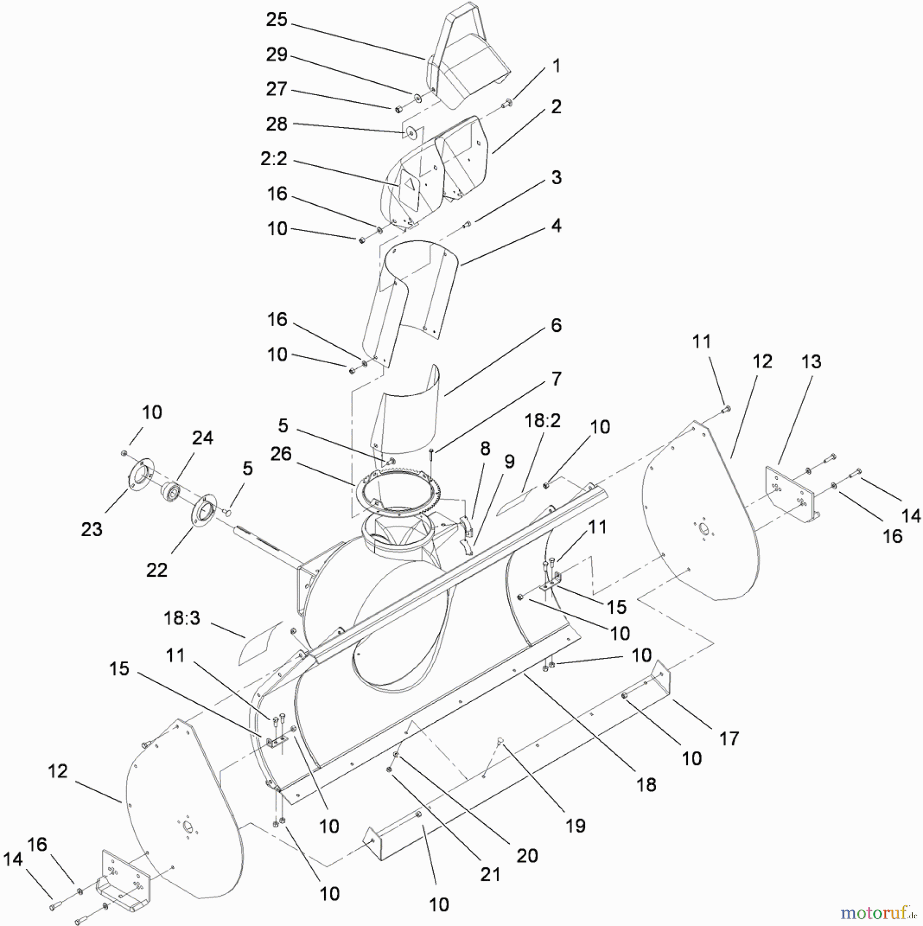  Compact Utility Attachments 22456 - Toro Snowthrower, Dingo Compact Utility Loader (SN: 312000001 - 312999999) (2013) DISCHARGE CHUTE ASSEMBLY