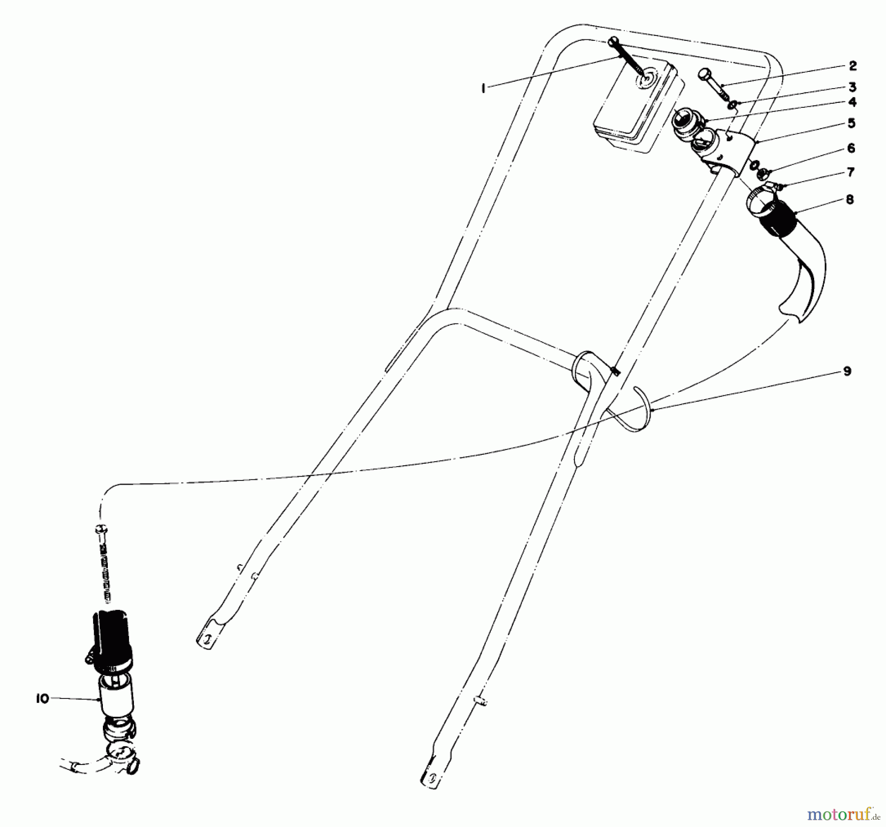  Rasenmäher 23177 - Toro Walk-Behind Mower (SN: 6000001 - 6999999) (1976) REMOTE AIR CLEANER KIT NO. 28-0580