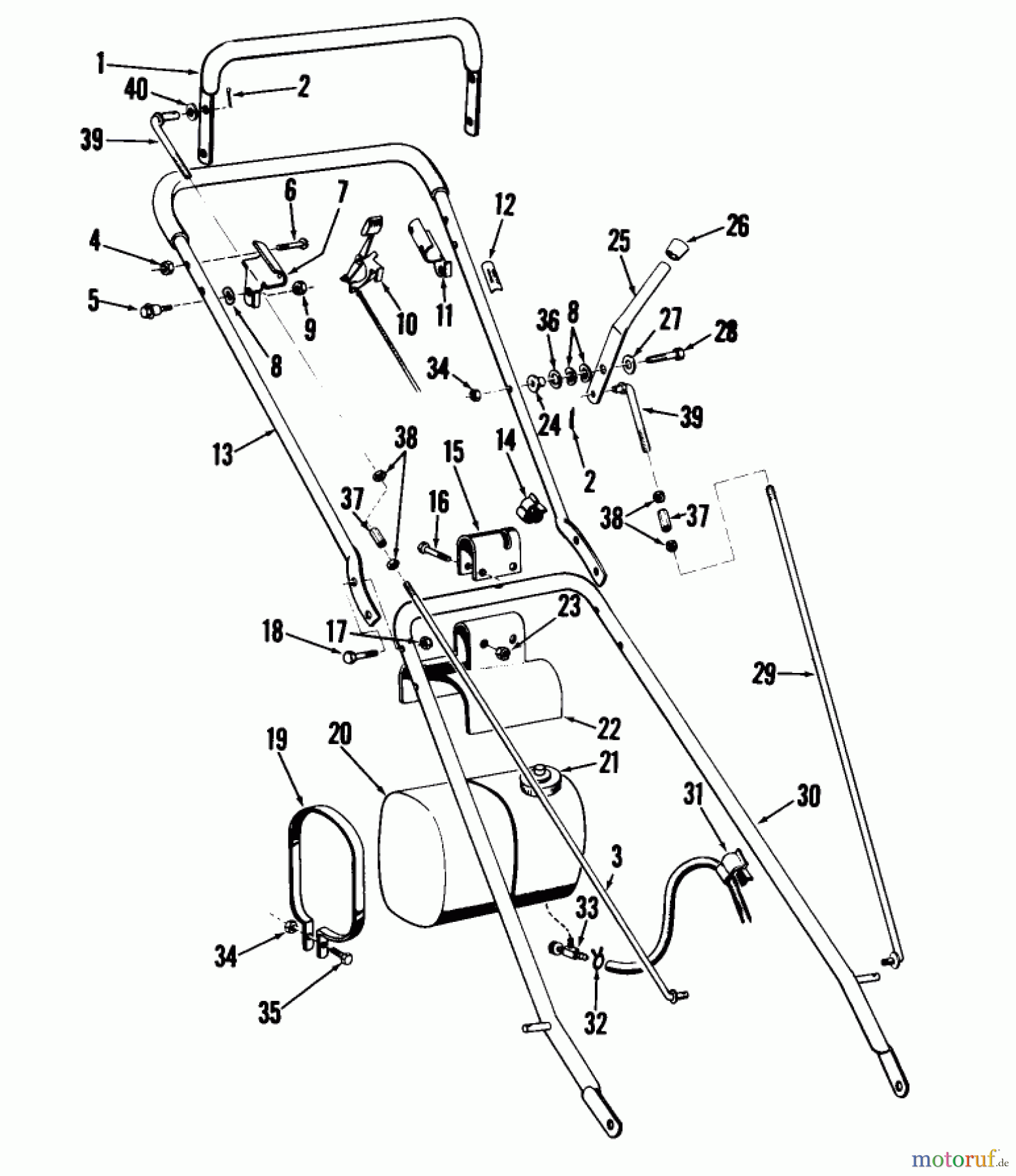  Rasenmäher 23201 - Toro Whirlwind Walk-Behind Mower (SN: 9000001 - 9999999) (1969) 25