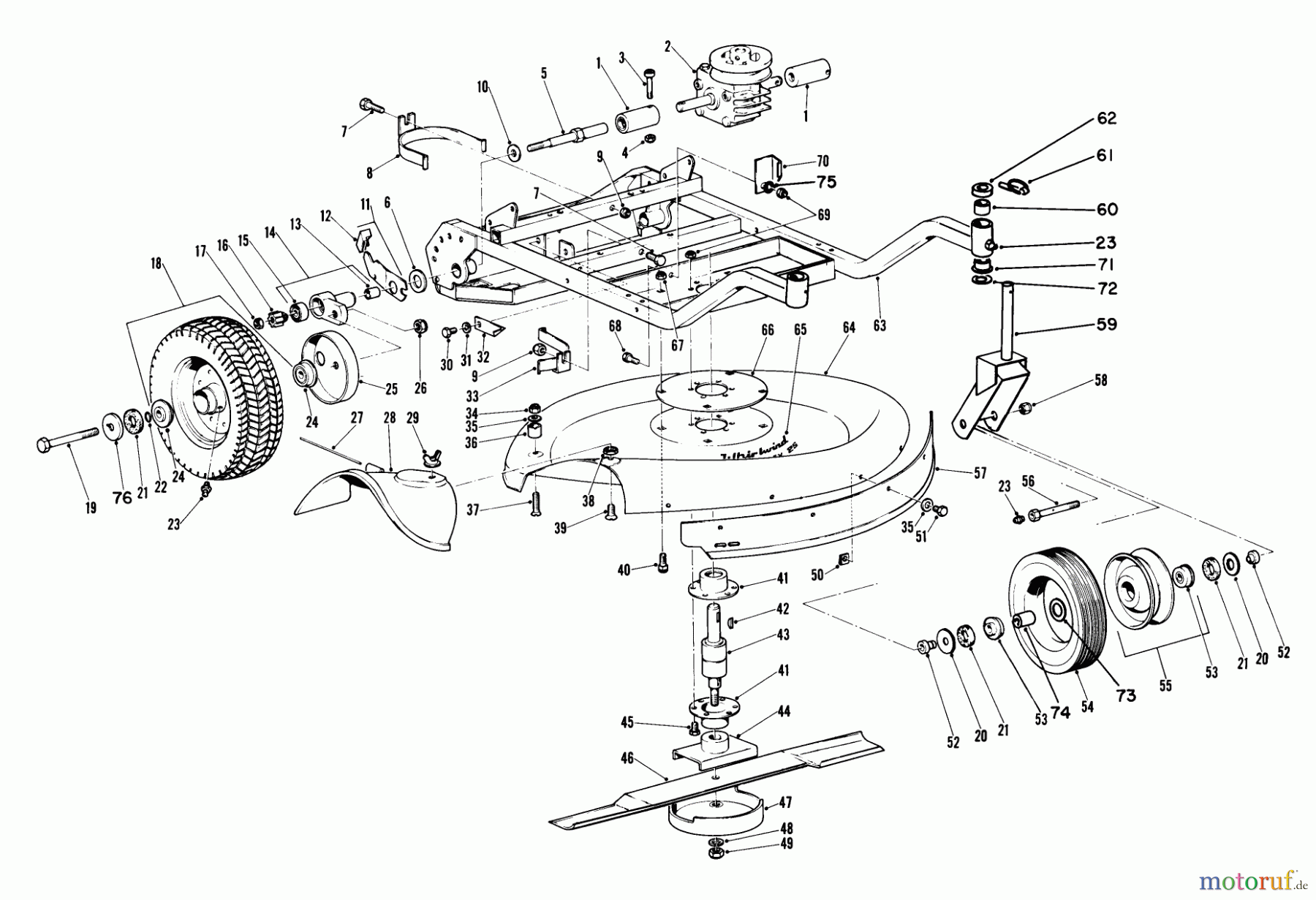  Rasenmäher 23301 - Toro Walk-Behind Mower (SN: 2000001 - 2999999) (1972) 25