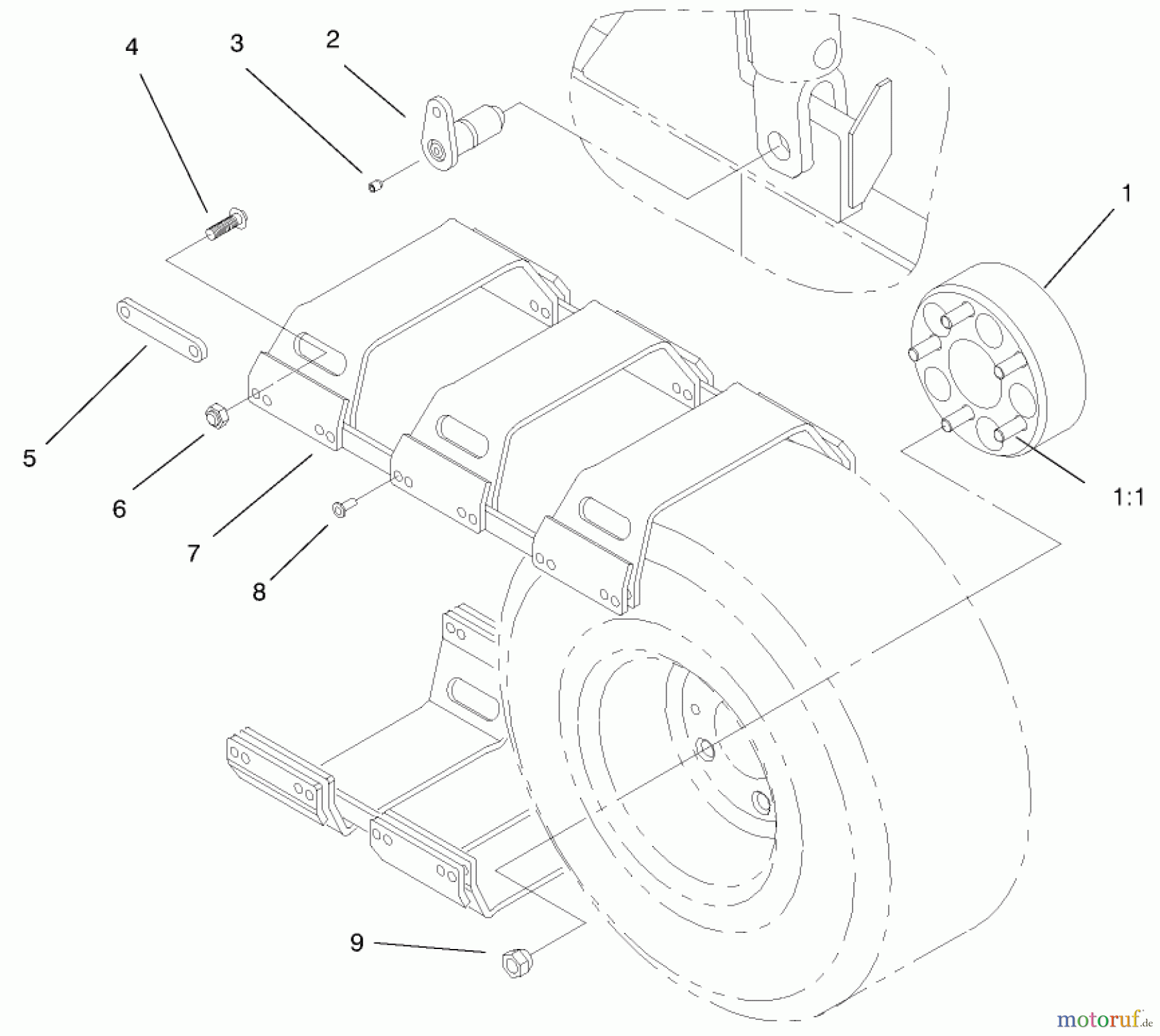  Compact Utility Attachments 22457 - Toro Dingo Over-the-Tire-Tracks OVER-THE-TIRE ASSEMBLY