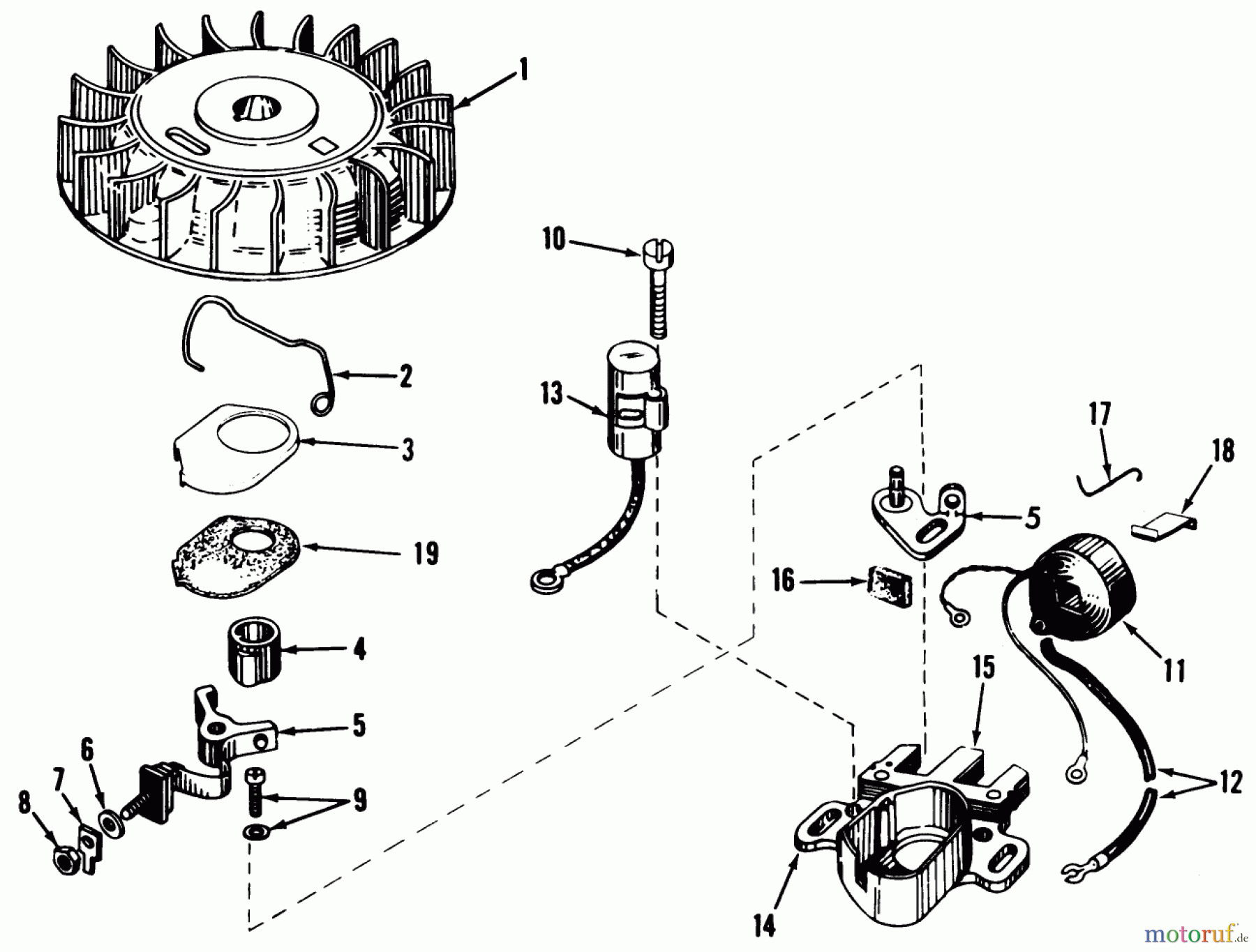  Rasenmäher 23267 - Toro Walk-Behind Mower (SN: 1000001 - 1999999) (1981) MAGNETO MODEL NO. 610689A