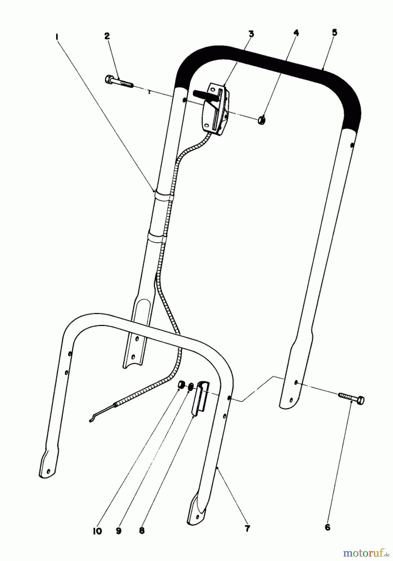  Rasenmäher 23400 - Toro Walk-Behind Mower (SN: 0000001 - 0999999) (1980) HANDLE ASSEMBLY