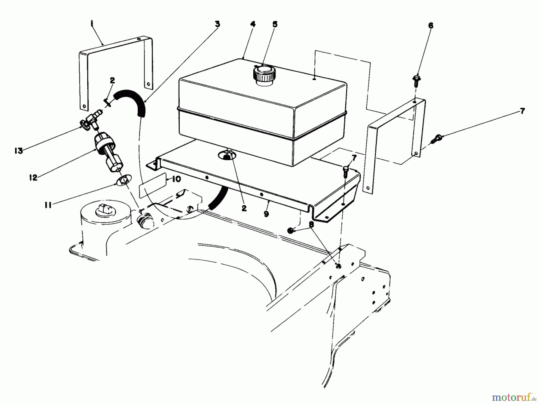  Rasenmäher 23450 - Toro Walk-Behind Mower (SN: 0000001 - 0999999) (1980) REMOTE FUEL TANK KIT 39-5910