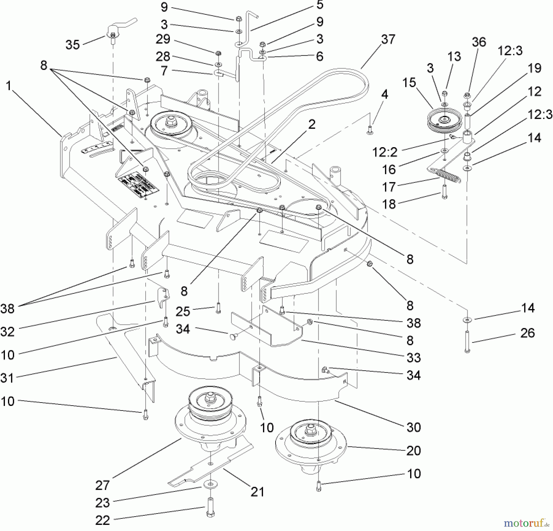  Rasenmäher für Großflächen 30096 - Toro Commercial 40