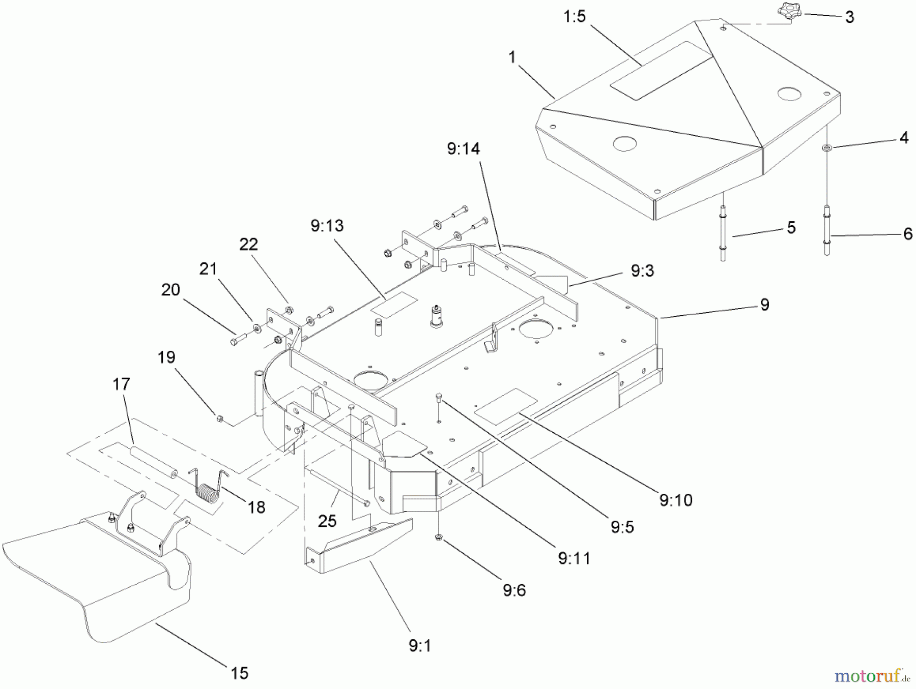  Rasenmäher für Großflächen 30161 - Toro Mid-Size ProLine Mower, T-Bar, Gear Drive, 13 HP, 36