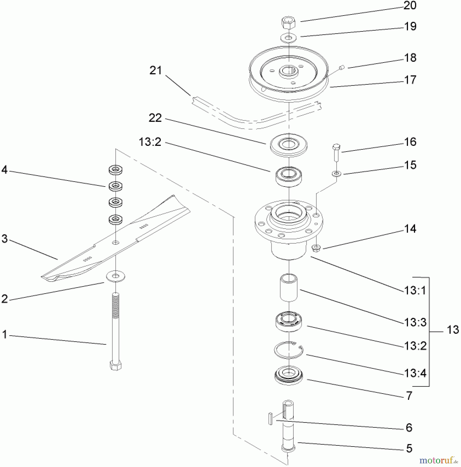  Rasenmäher für Großflächen 30161 - Toro Mid-Size ProLine Mower, T-Bar, Gear Drive, 13 HP, 36