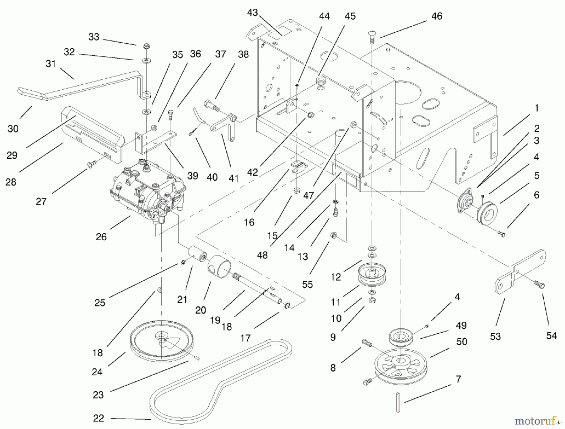  Rasenmäher für Großflächen 30171 - Toro Mid-Size ProLine Mower, Gear Drive, 12.5 hp, 32