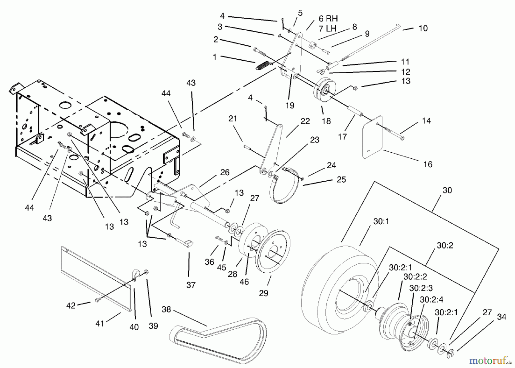  Rasenmäher für Großflächen 30171 - Toro Mid-Size ProLine Mower, Gear Drive, 12.5 hp, 32