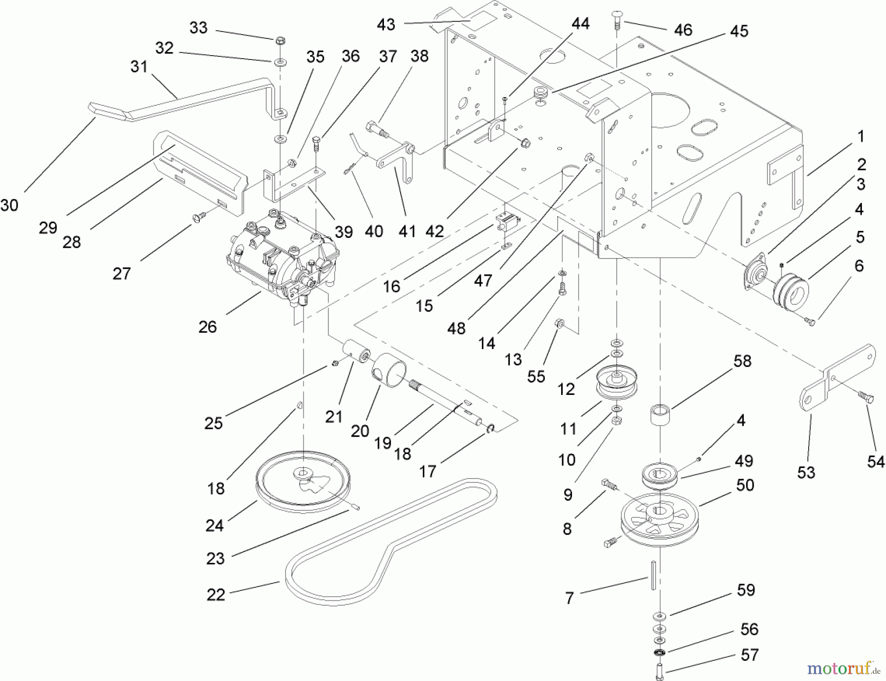  Rasenmäher für Großflächen 30178 - Toro Mid-Size ProLine Mower, Gear Drive, 15 HP, 36