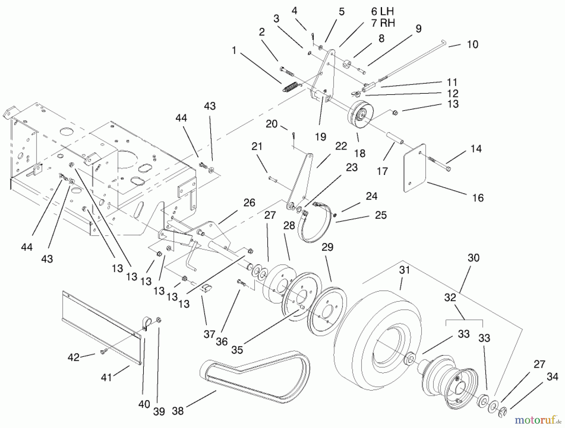  Rasenmäher für Großflächen 30193 - Toro Mid-Size ProLine Mower, Gear Drive, 12.5 hp, 36