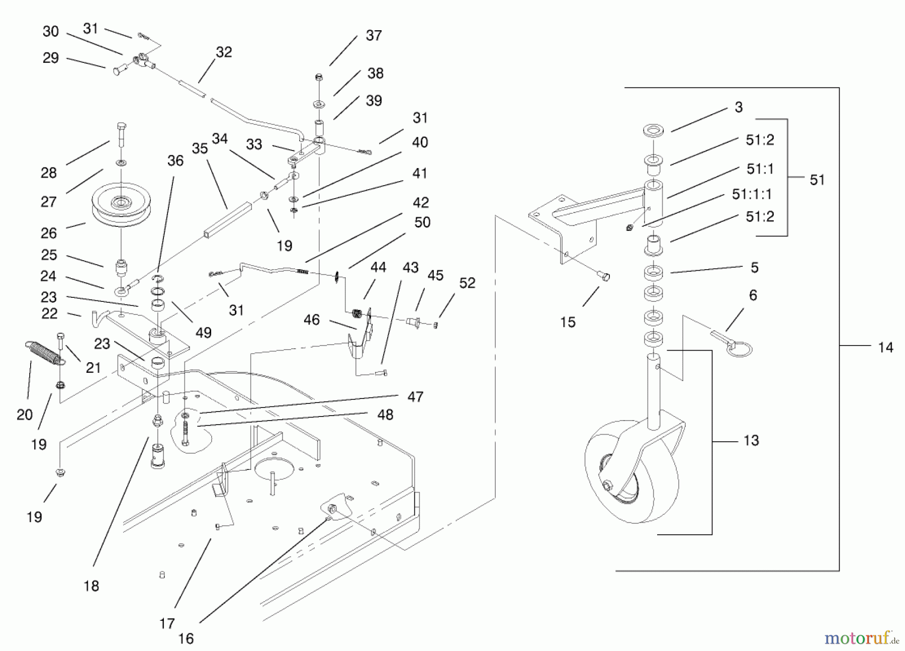  Rasenmäher für Großflächen 30193 - Toro Mid-Size ProLine Mower, Gear Drive, 12.5 hp, 36