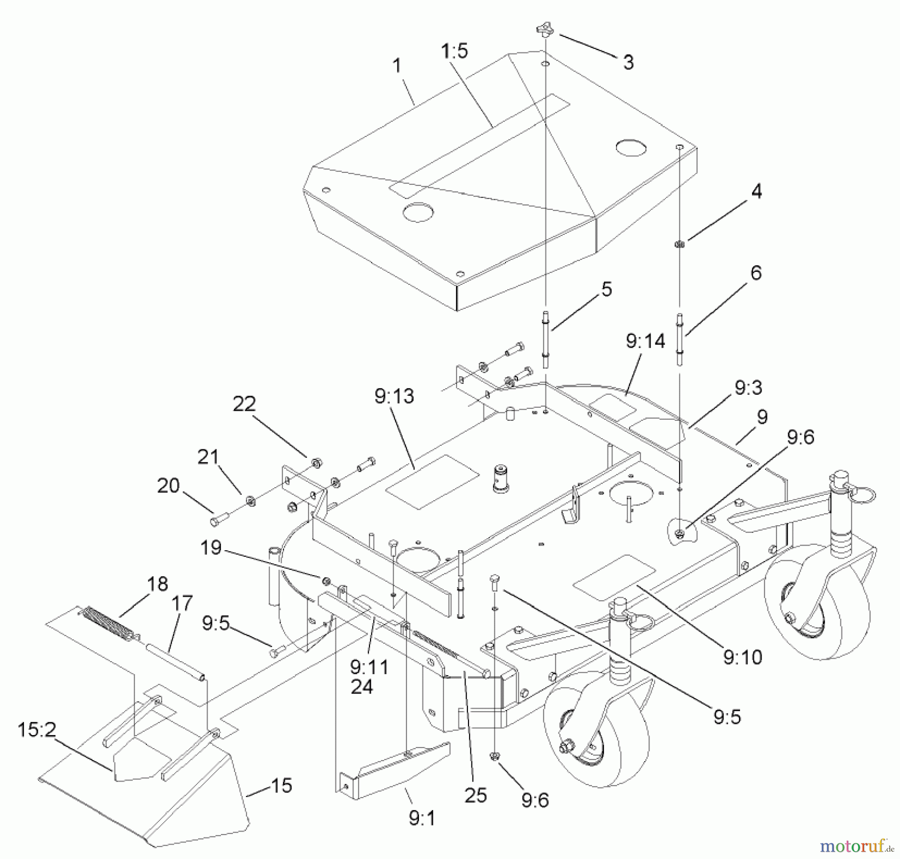  Rasenmäher für Großflächen 30193 - Toro Mid-Size ProLine Mower, Gear Drive, 12.5 hp, 36