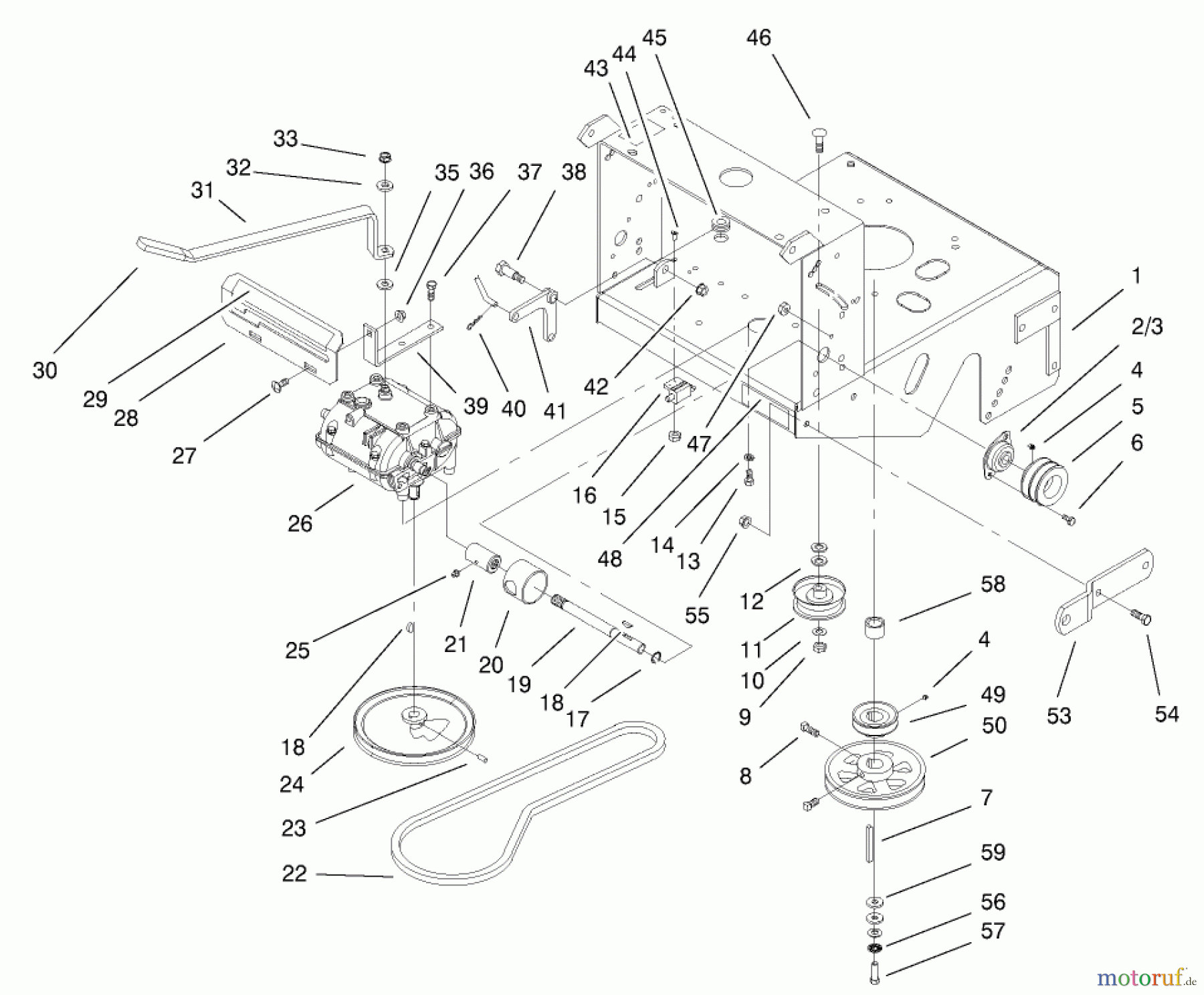  Rasenmäher für Großflächen 30194 - Toro Mid-Size ProLine Mower, Gear Drive, 13 hp, 36