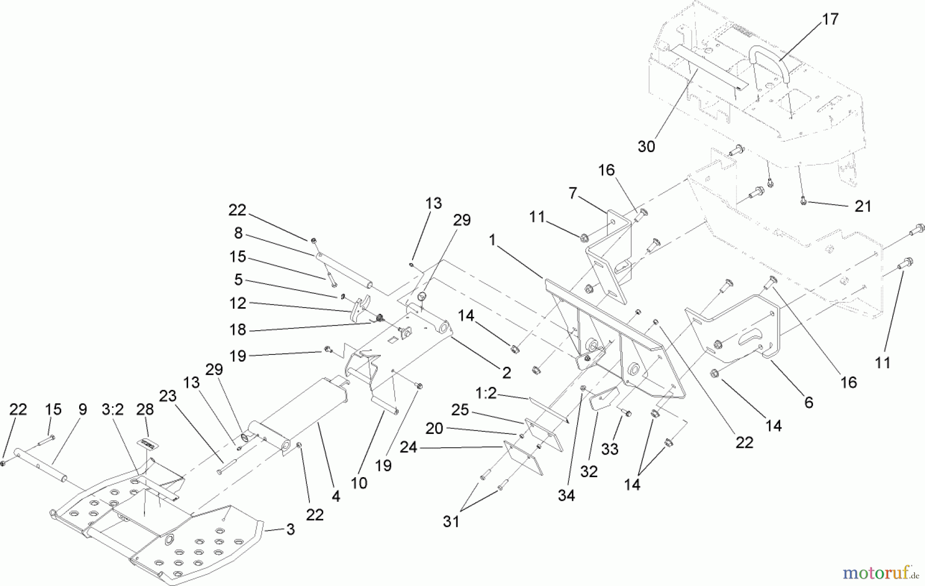  Compact Utility Attachments 22475 - Toro TX Platform, Gasoline-Powered TX Dingo Compact Utility Loader (SN: 270000001 - 270999999) (2007) PLATFORM ASSEMBLY