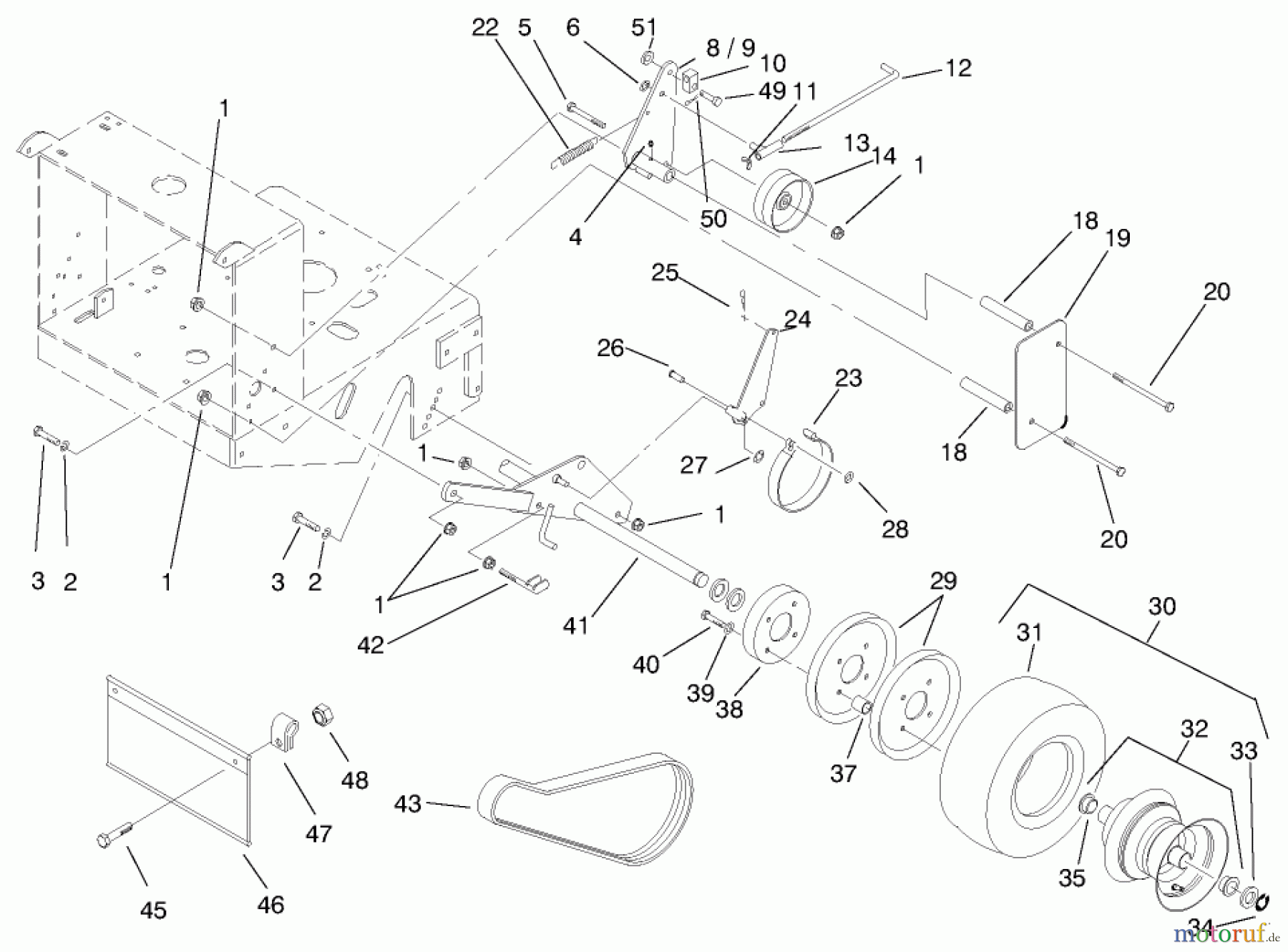  Rasenmäher für Großflächen 30194 - Toro Mid-Size ProLine Mower, Gear Drive, 13 hp, 36